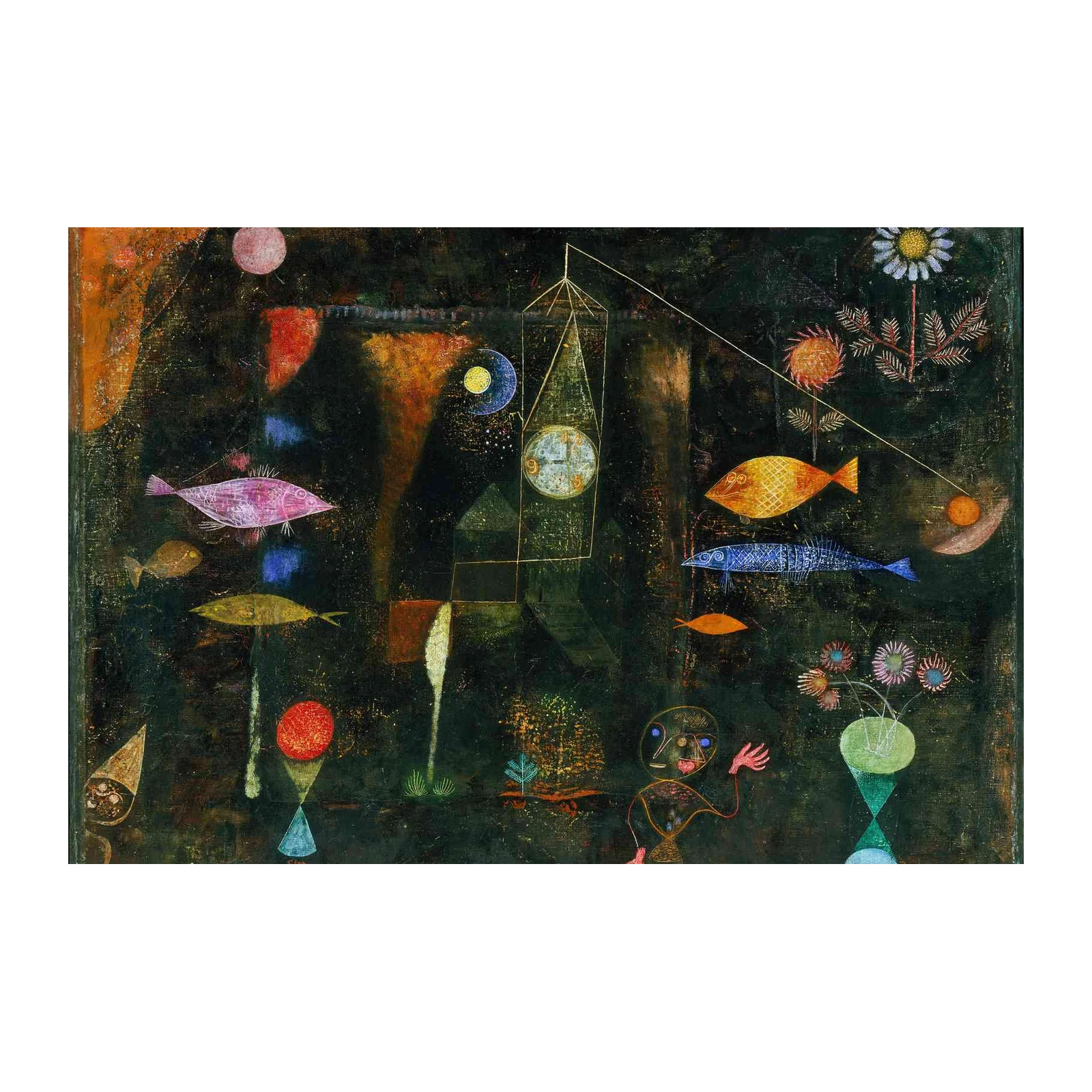 Abstract Fish & Celestial Dreams Wall Art