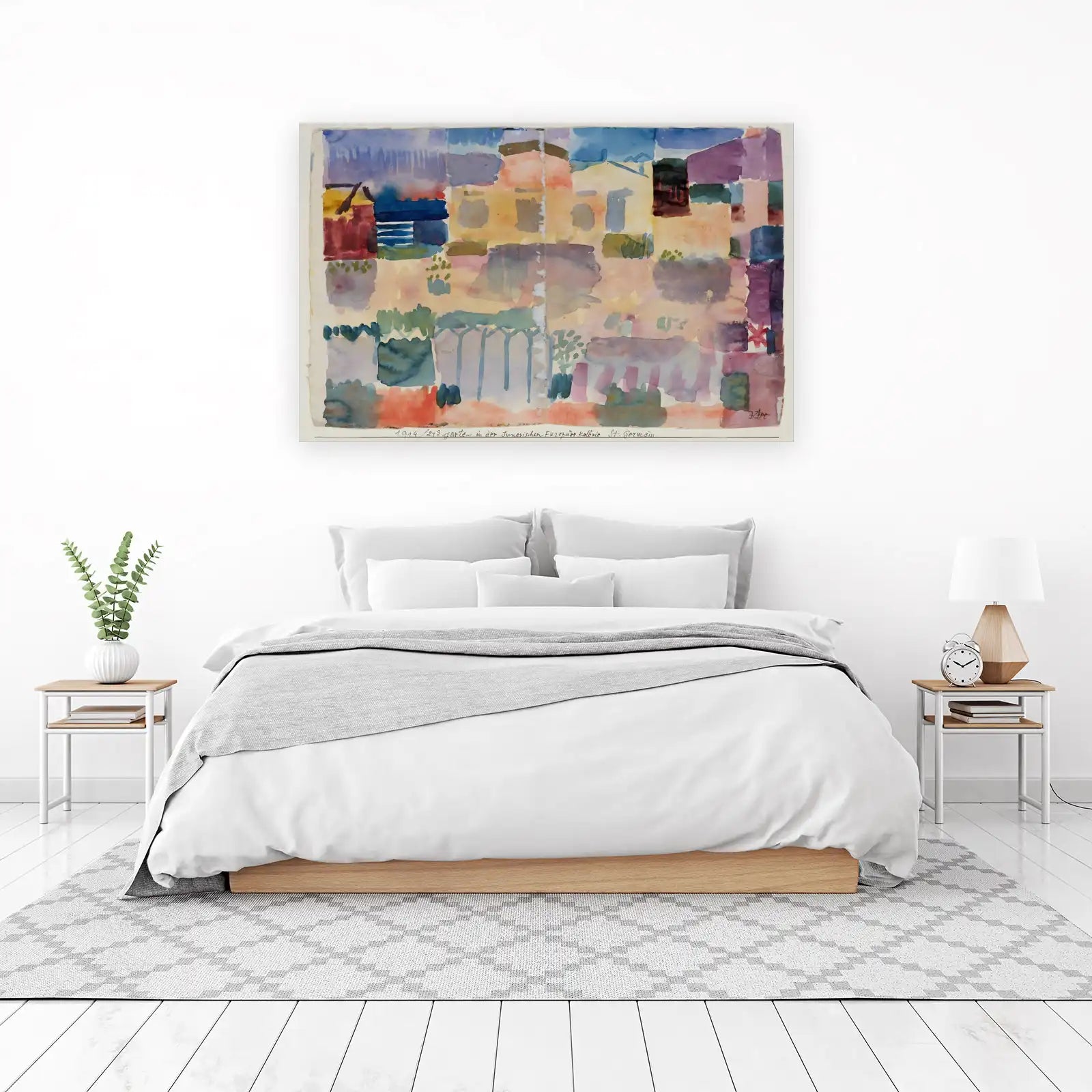 Vibrant Garden Abstract Watercolor Wall Art