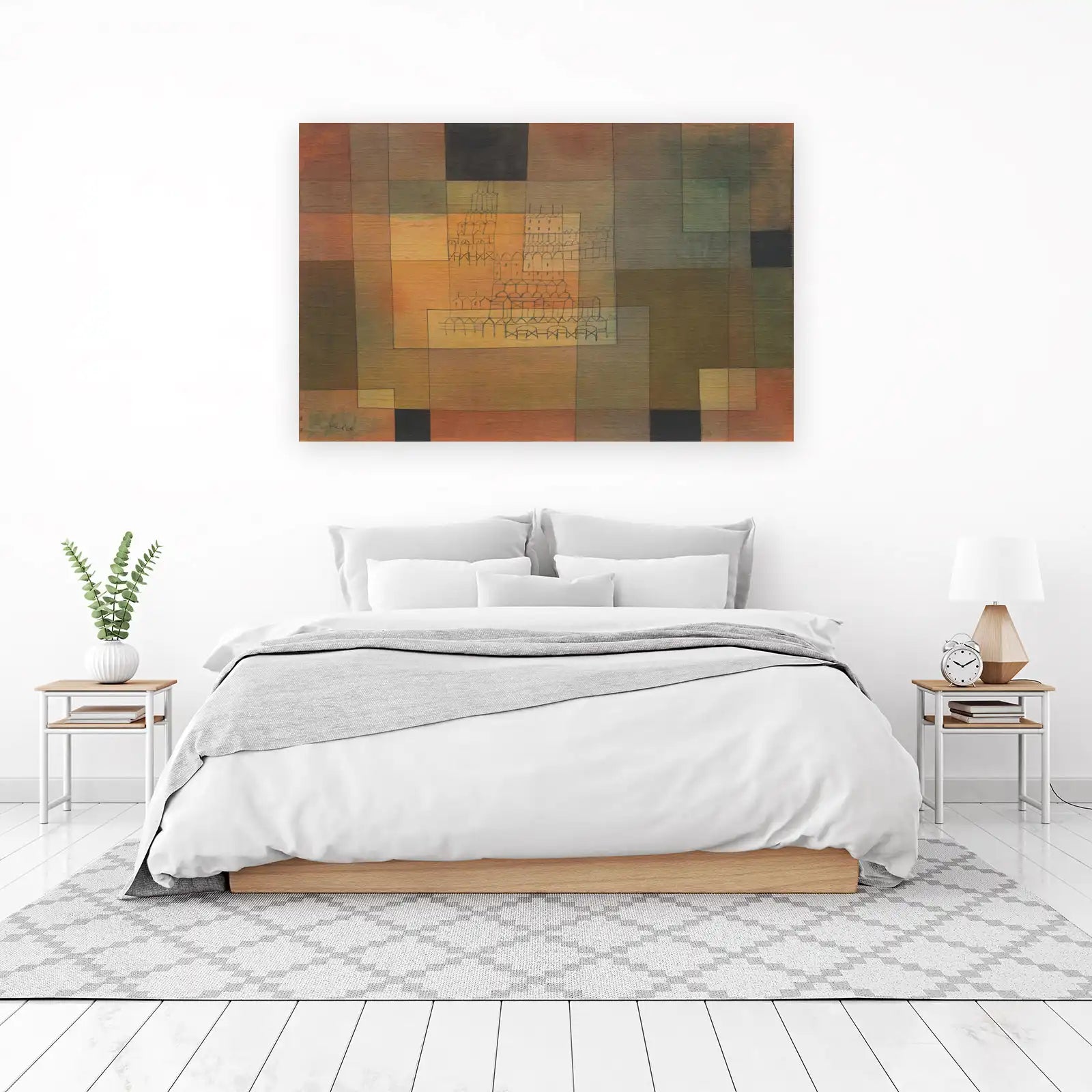 Abstract Cityscape Geometric Wall Art