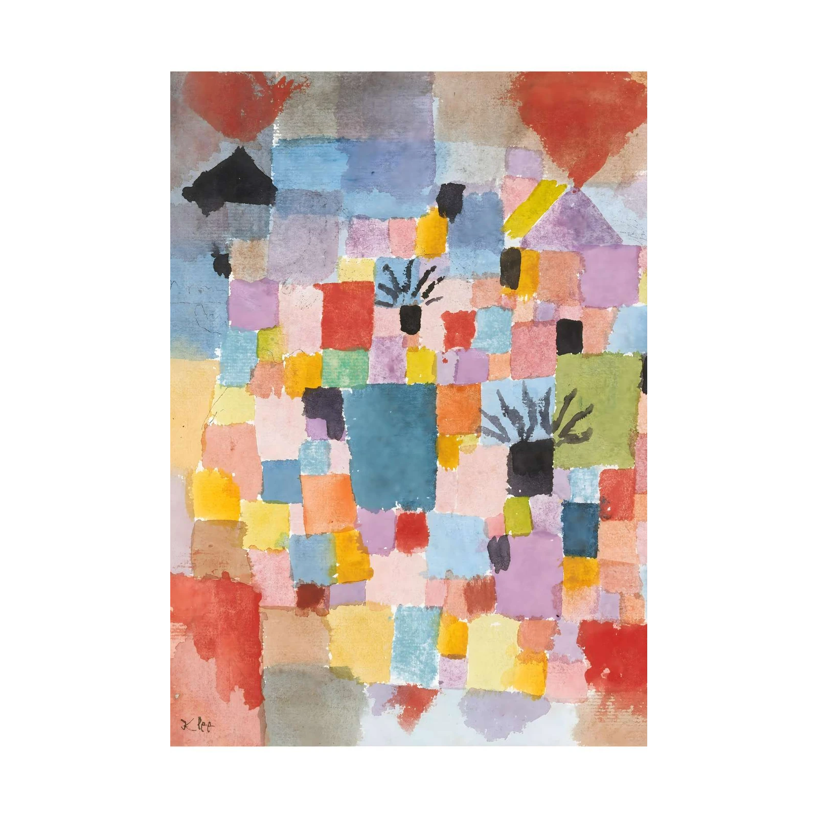 Vibrant Bauhaus Garden Wall Art