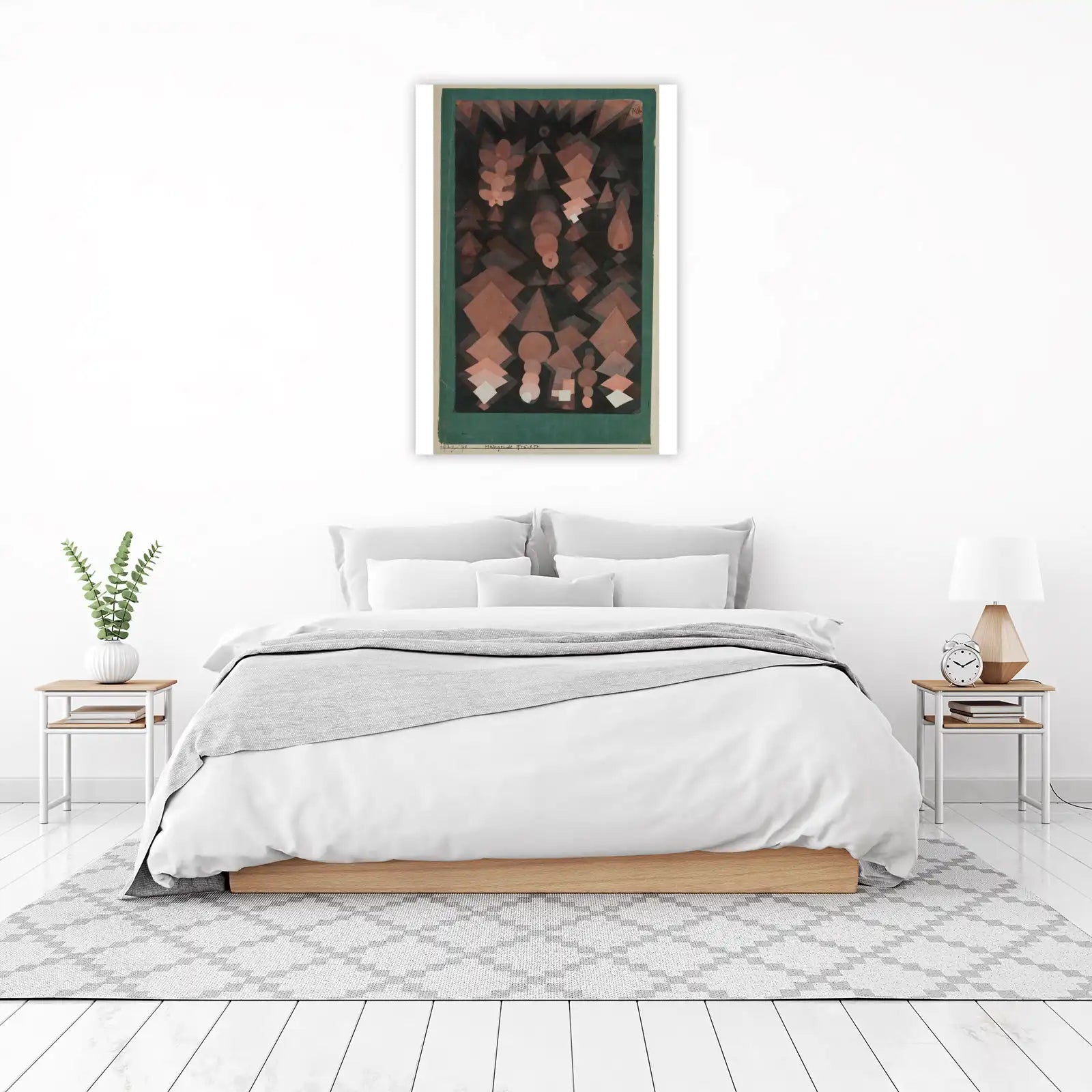 Whimsical Geometric Fruit Wall Art