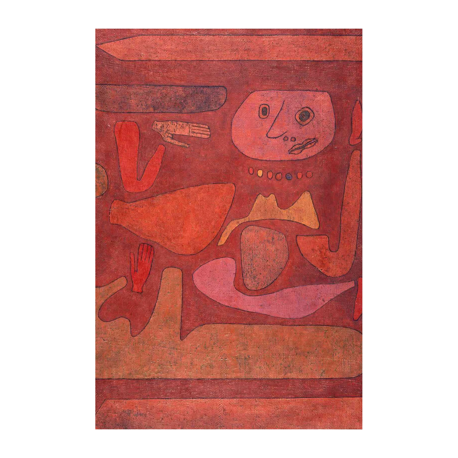 Abstract Folk Art Figure Wall Art