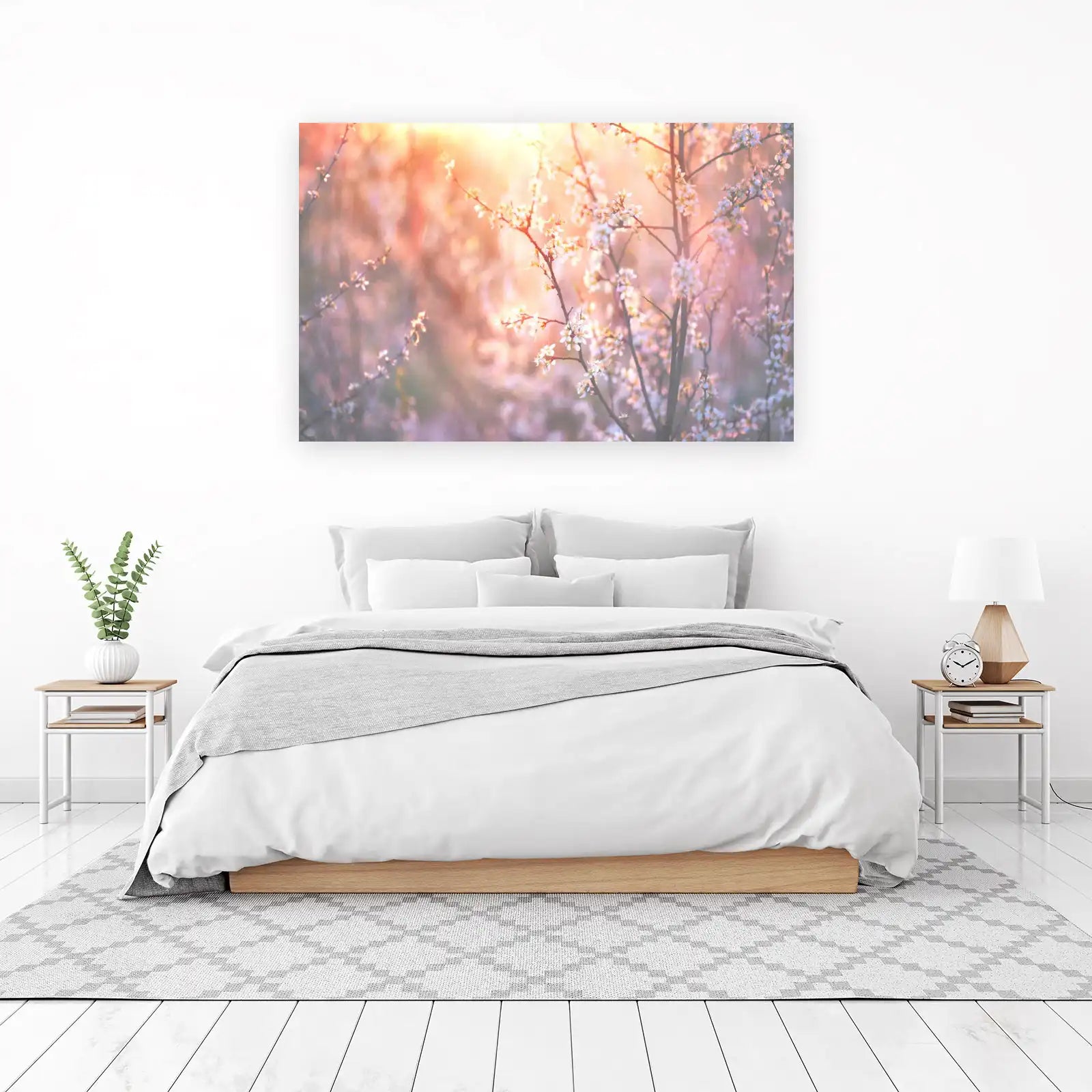 Soft Blossom Sunrise Nature Wall Art