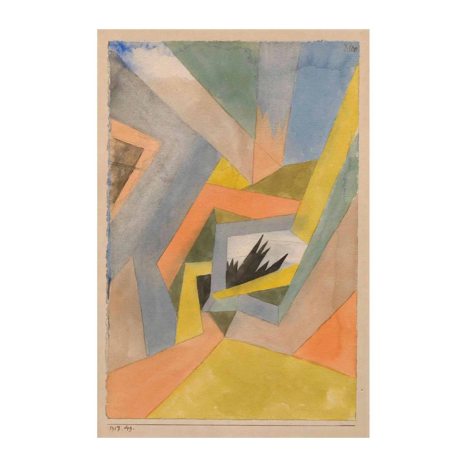 Abstract Geometric Watercolor Wall Art