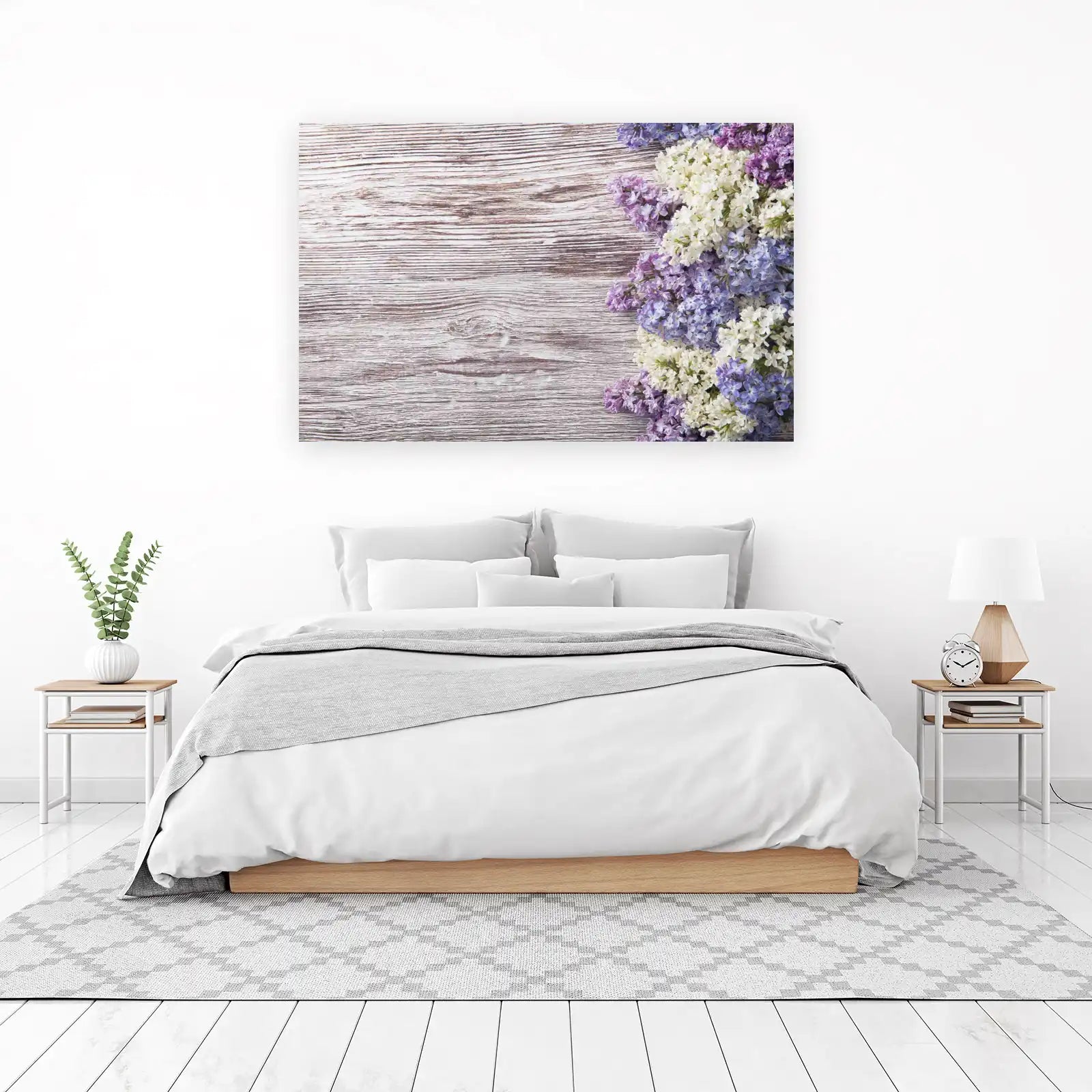 Lilac Blossom Rustic Wood Wall Art