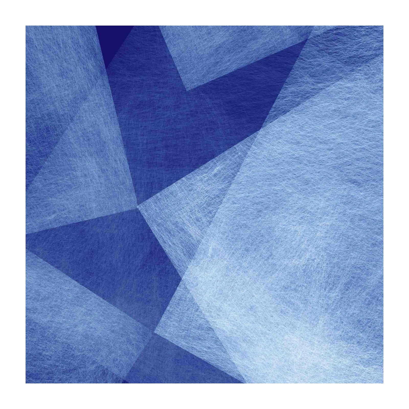 Abstract Geometric Blue Paper Texture Wall Art