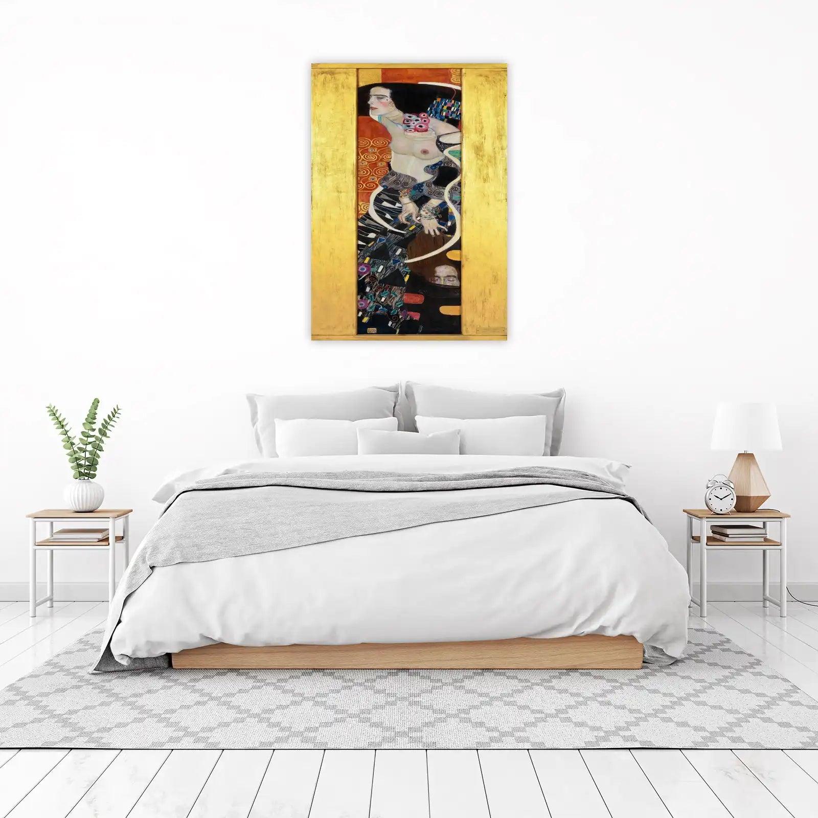 Klimt's Embrace - Art Nouveau Gold Wall Art