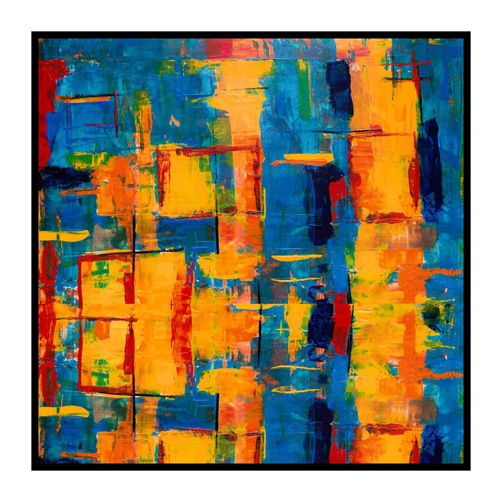 Vibrant Abstract Geometric Wall Art