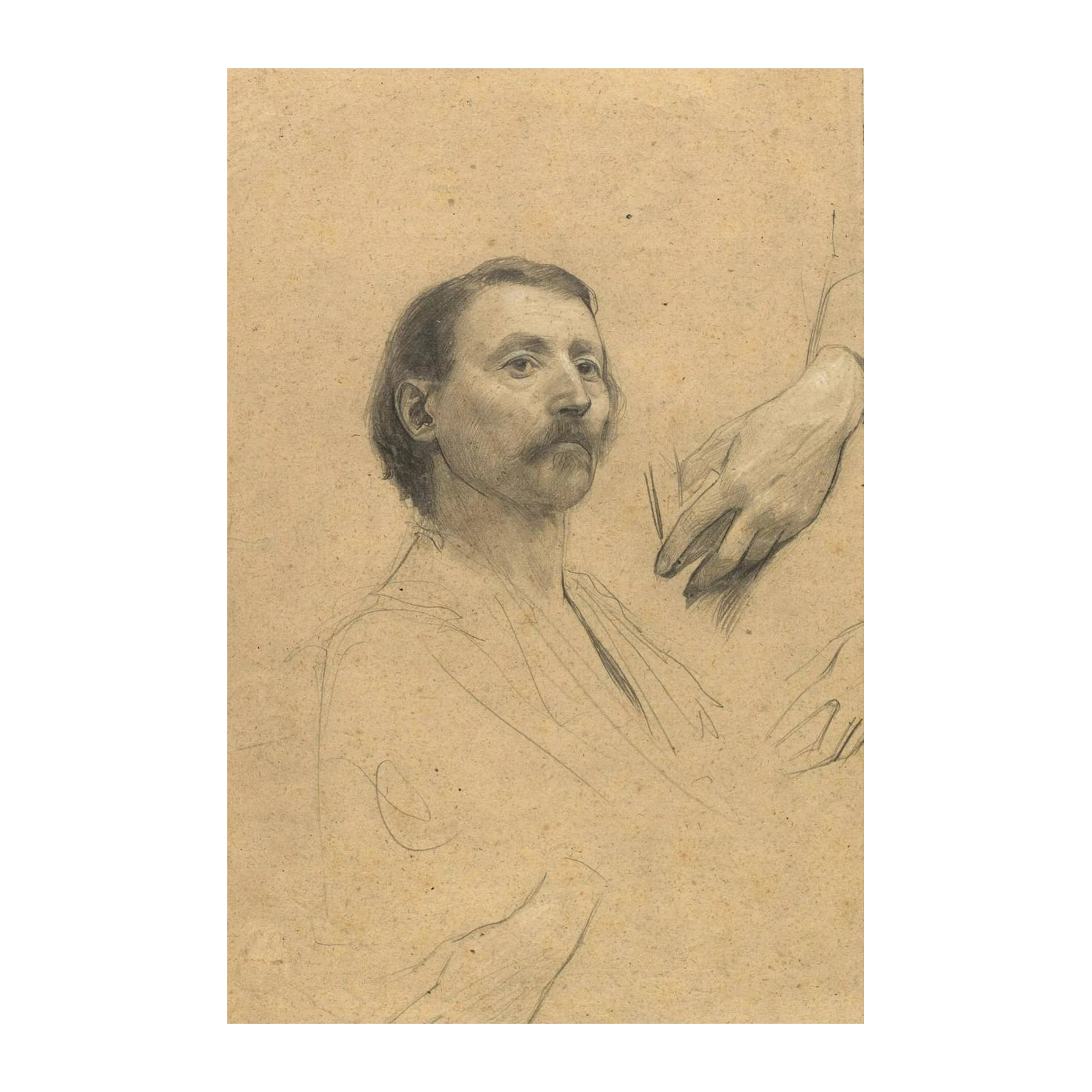 Vintage Man Portrait Sketch Wall Art