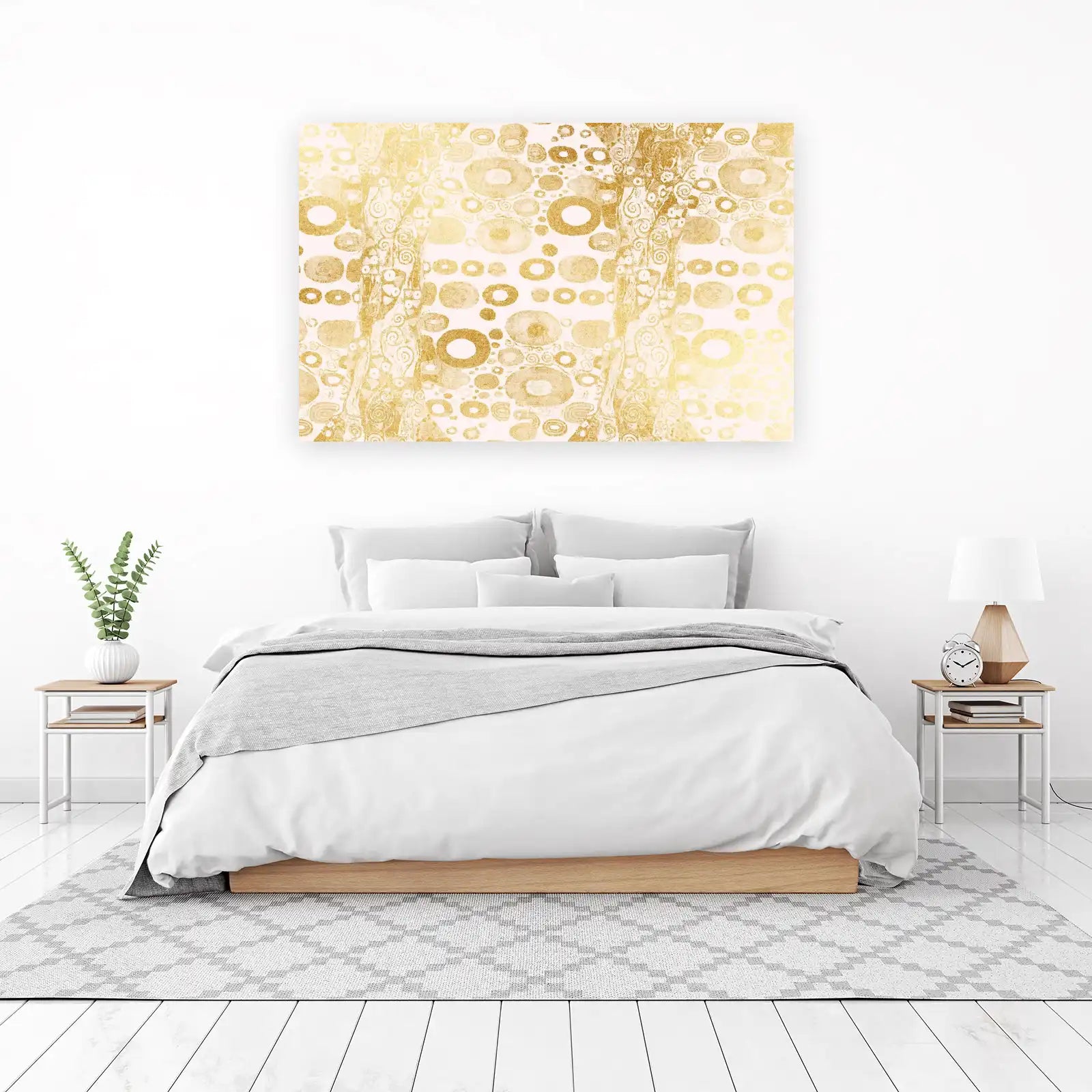 Luxurious Gold Circles & Swirls Wall Art