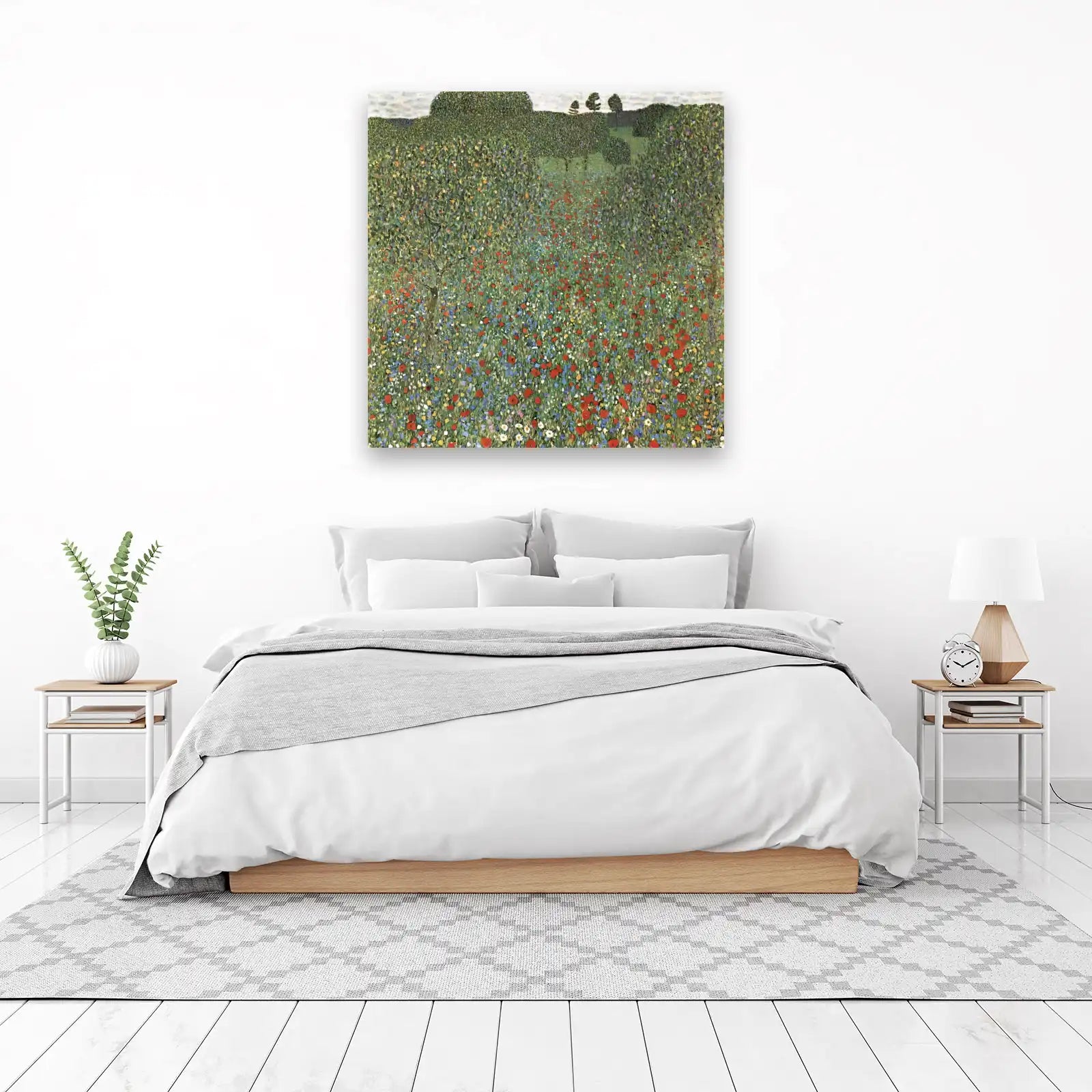 Vibrant Poppy Field Landscape Wall Art