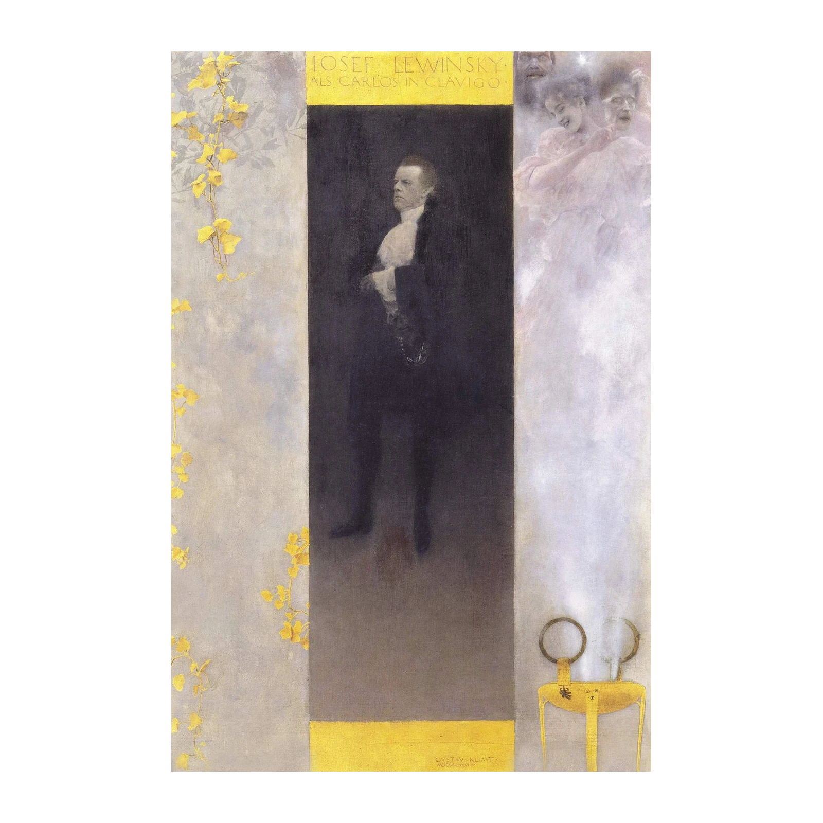 Gustav Klimt Portrait Wall Art - Art Nouveau Elegance
