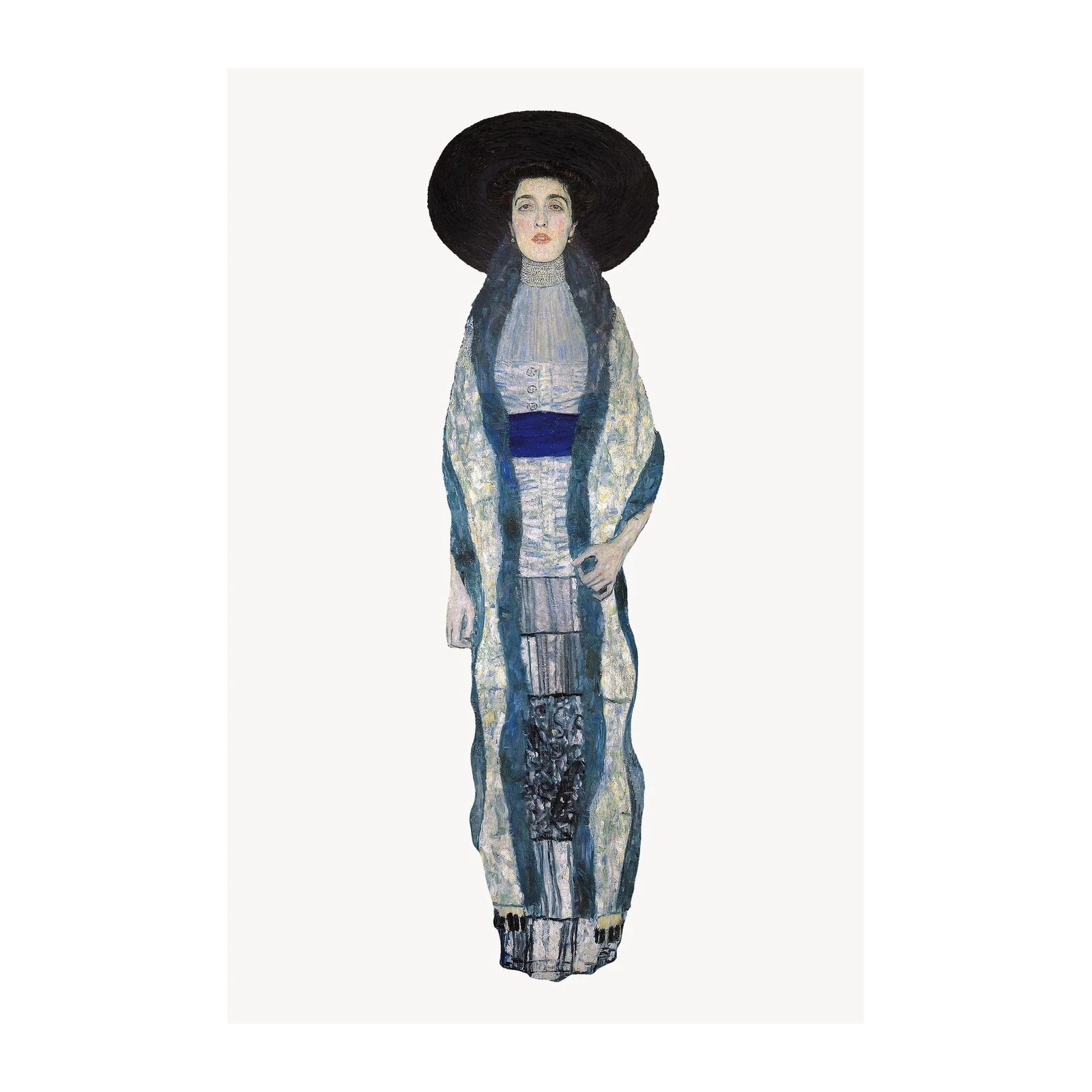 Elegant Woman Portrait Klimt Style Wall Art