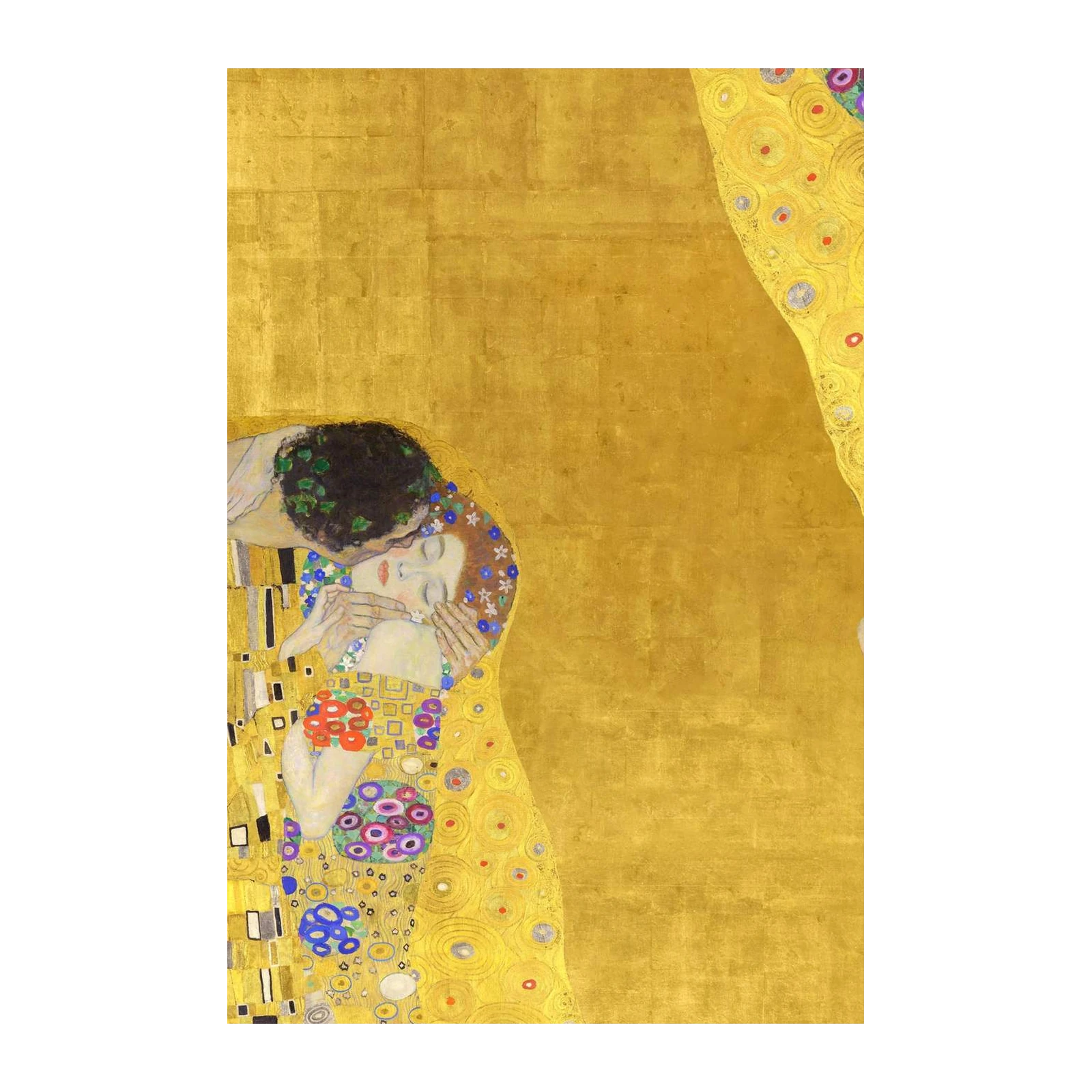 Klimt's The Kiss Golden Aura Wall Art