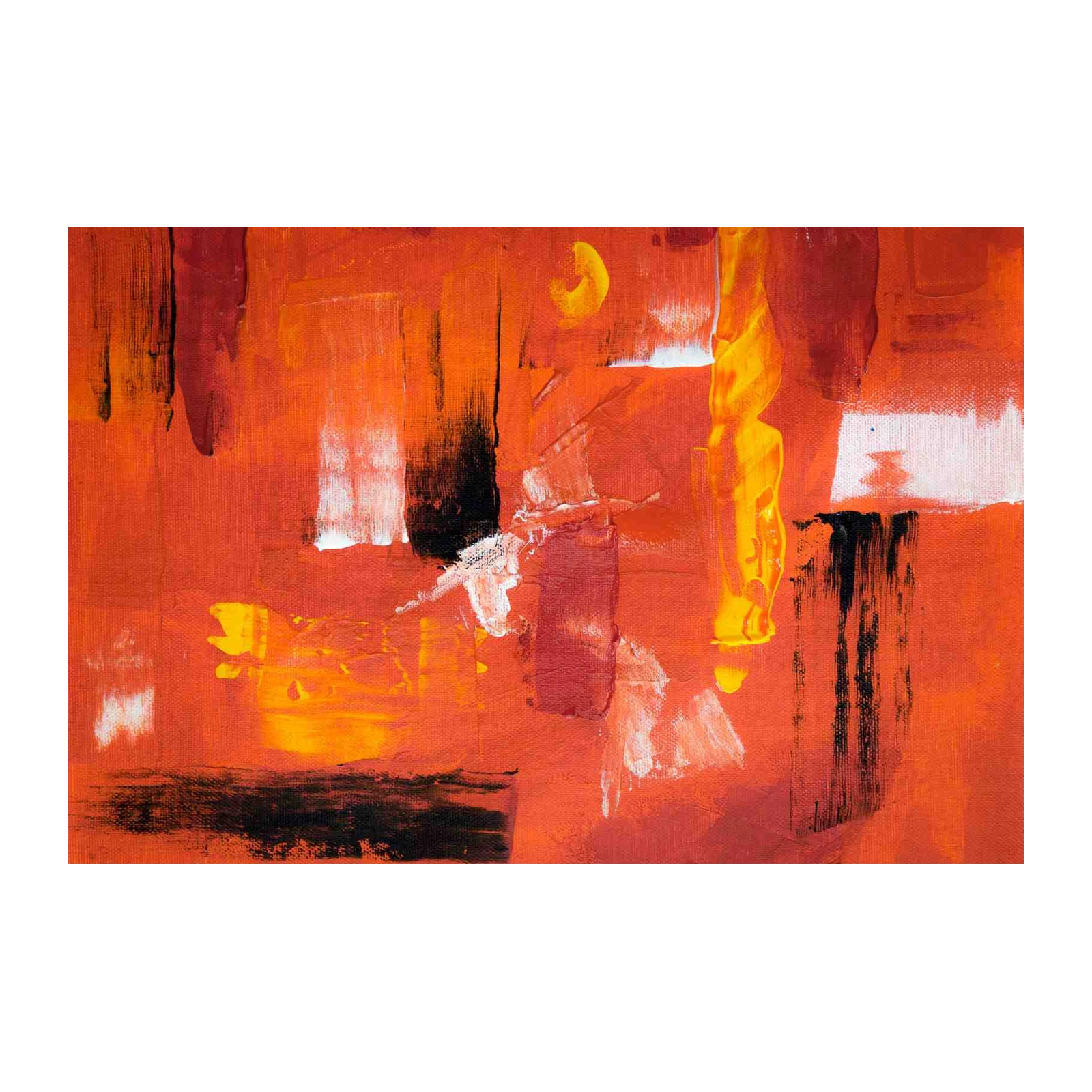 Vibrant Abstract Orange & Yellow Wall Art
