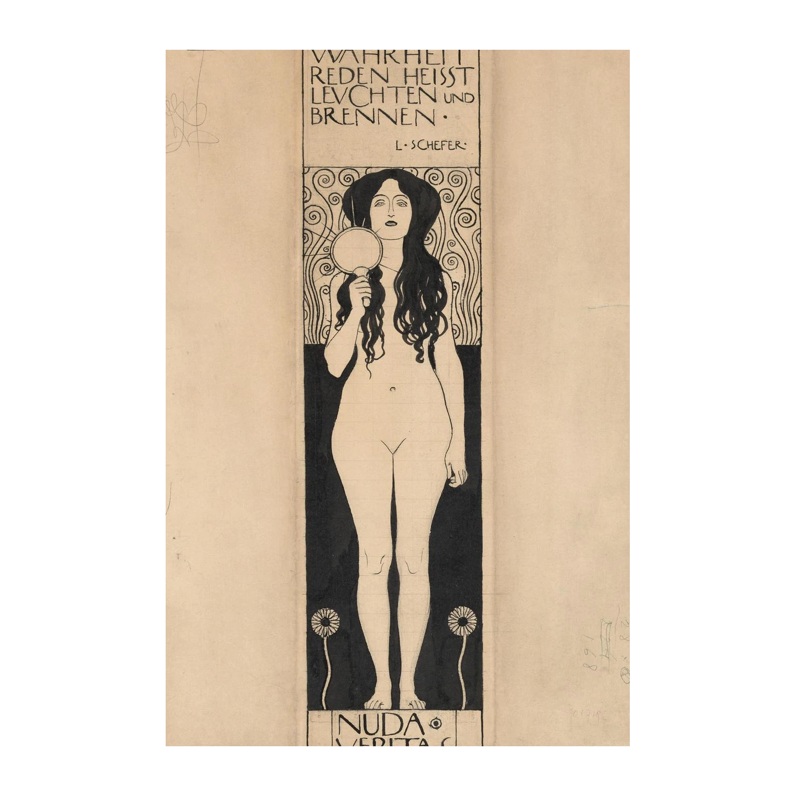 Nuda Veritas Gustav Klimt Art Wall Art