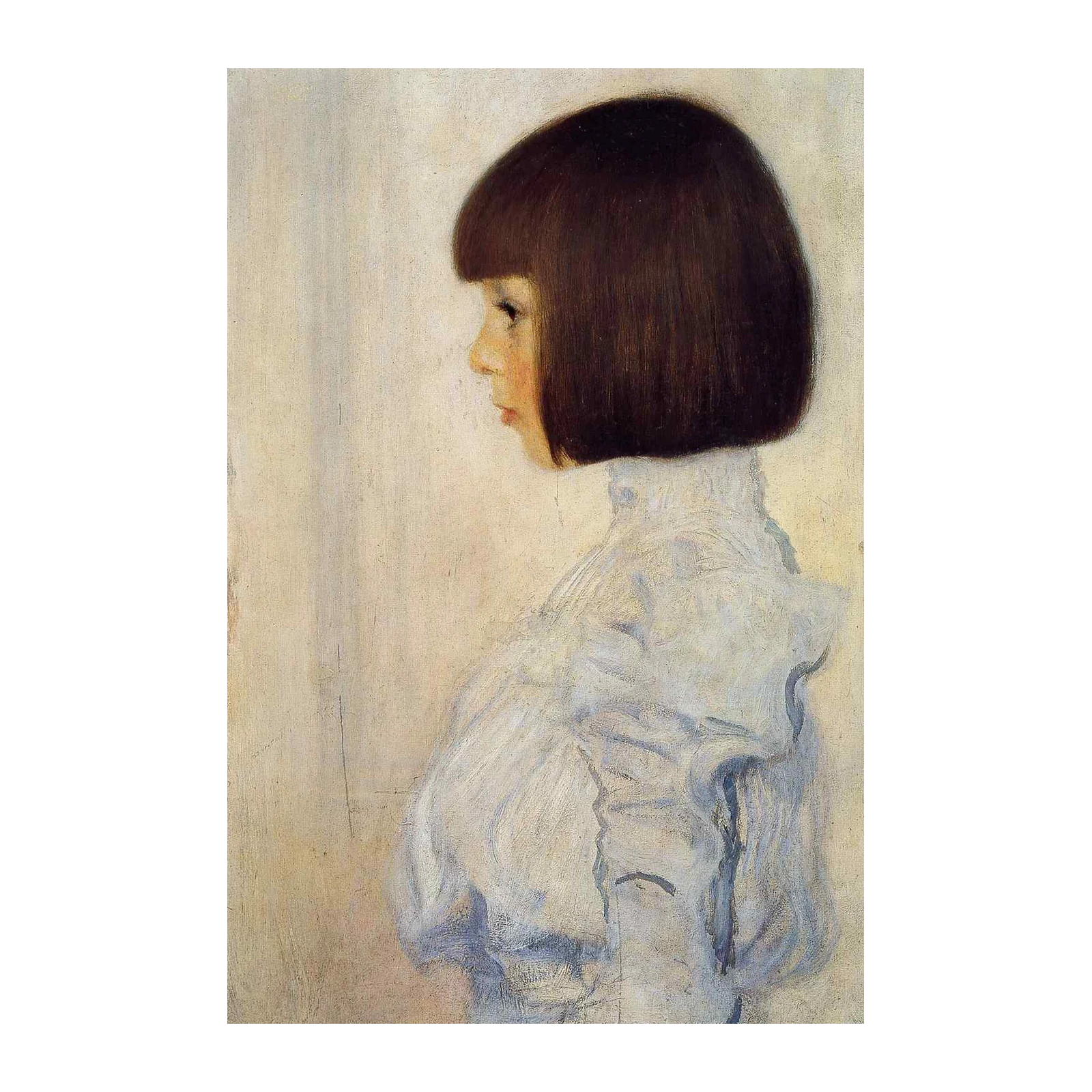 Elegant Girl Portrait Oil Painting Wall Art