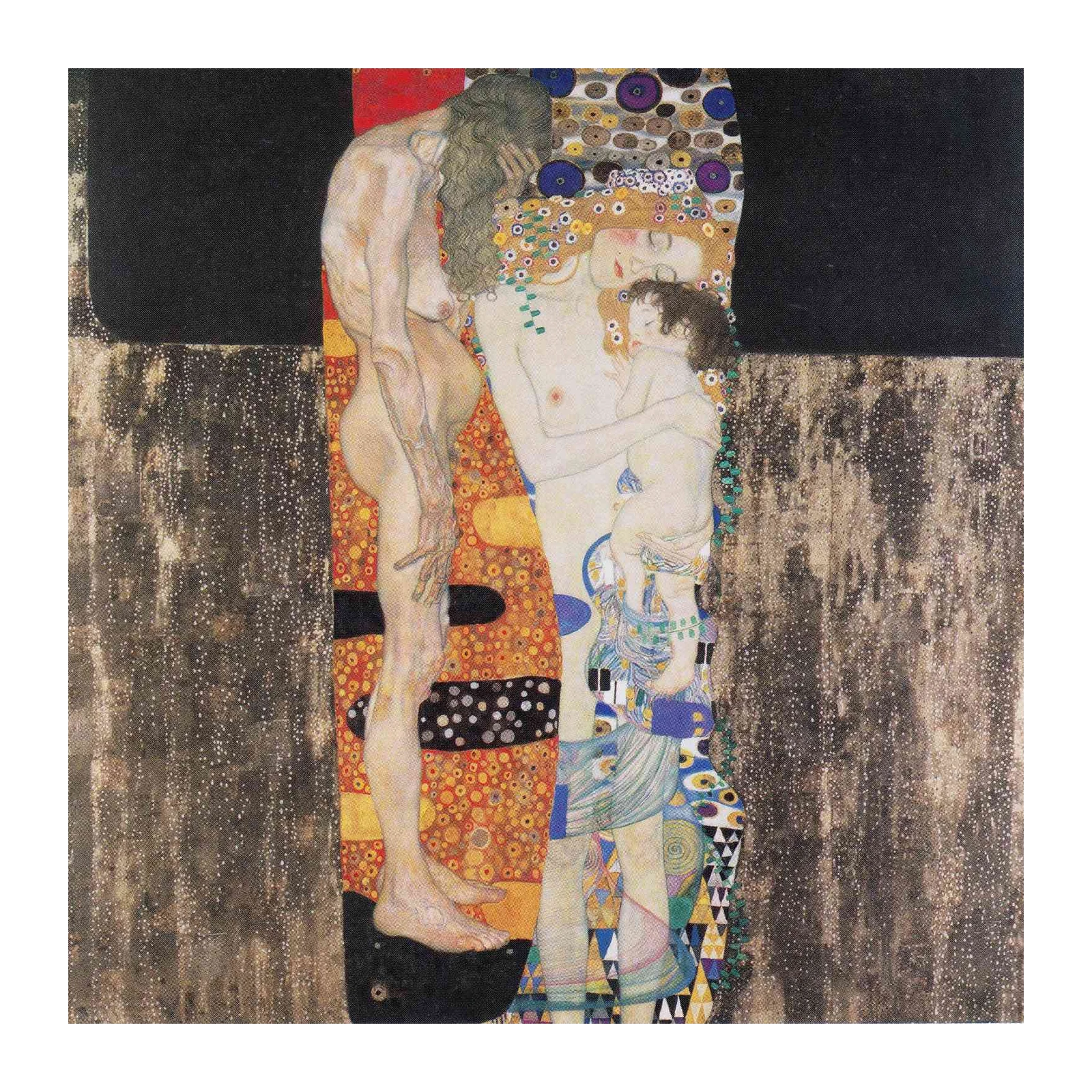 Klimt's Embrace: The Three Ages of Woman Wall Art