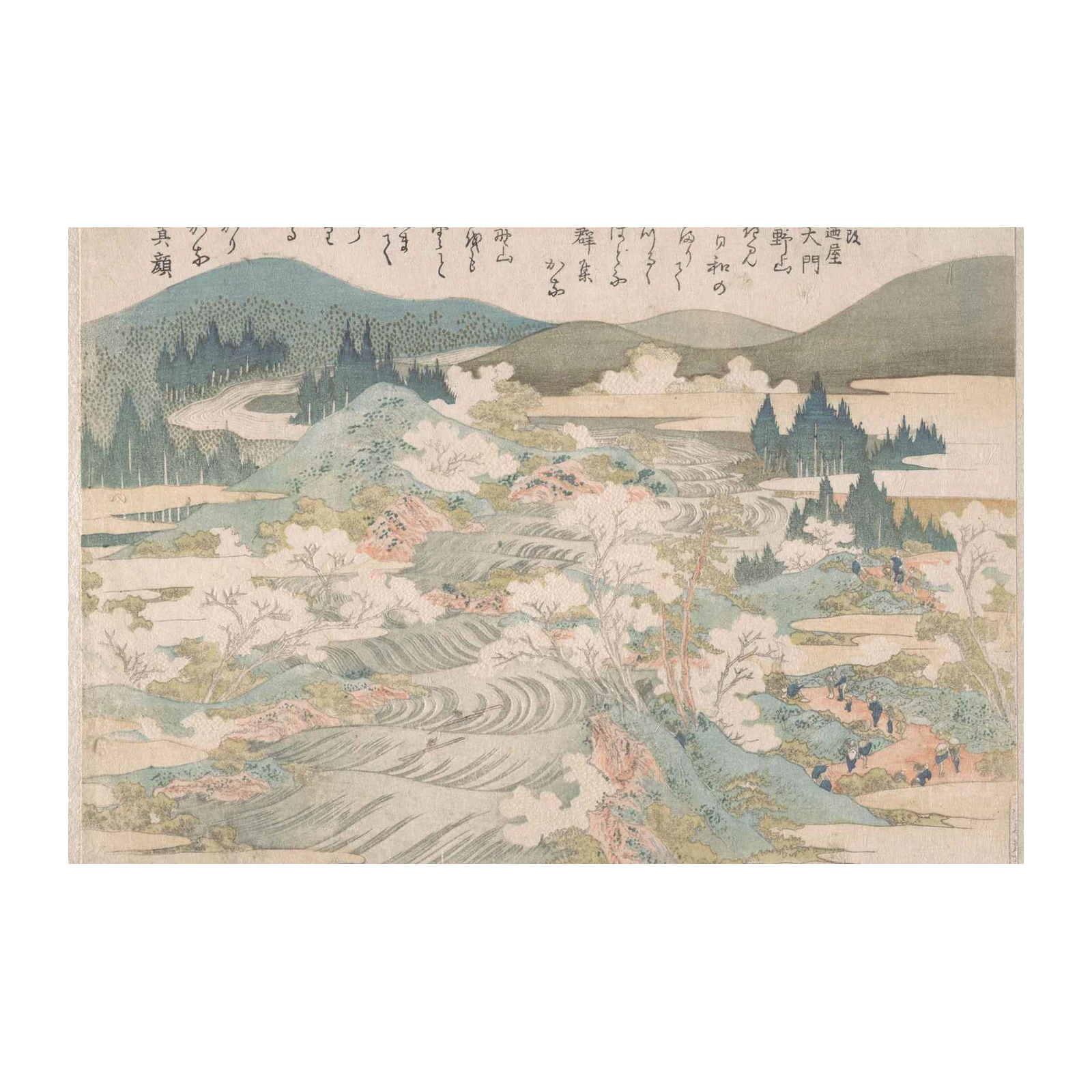 Serene River Landscape Japanese Woodblock Wall Art