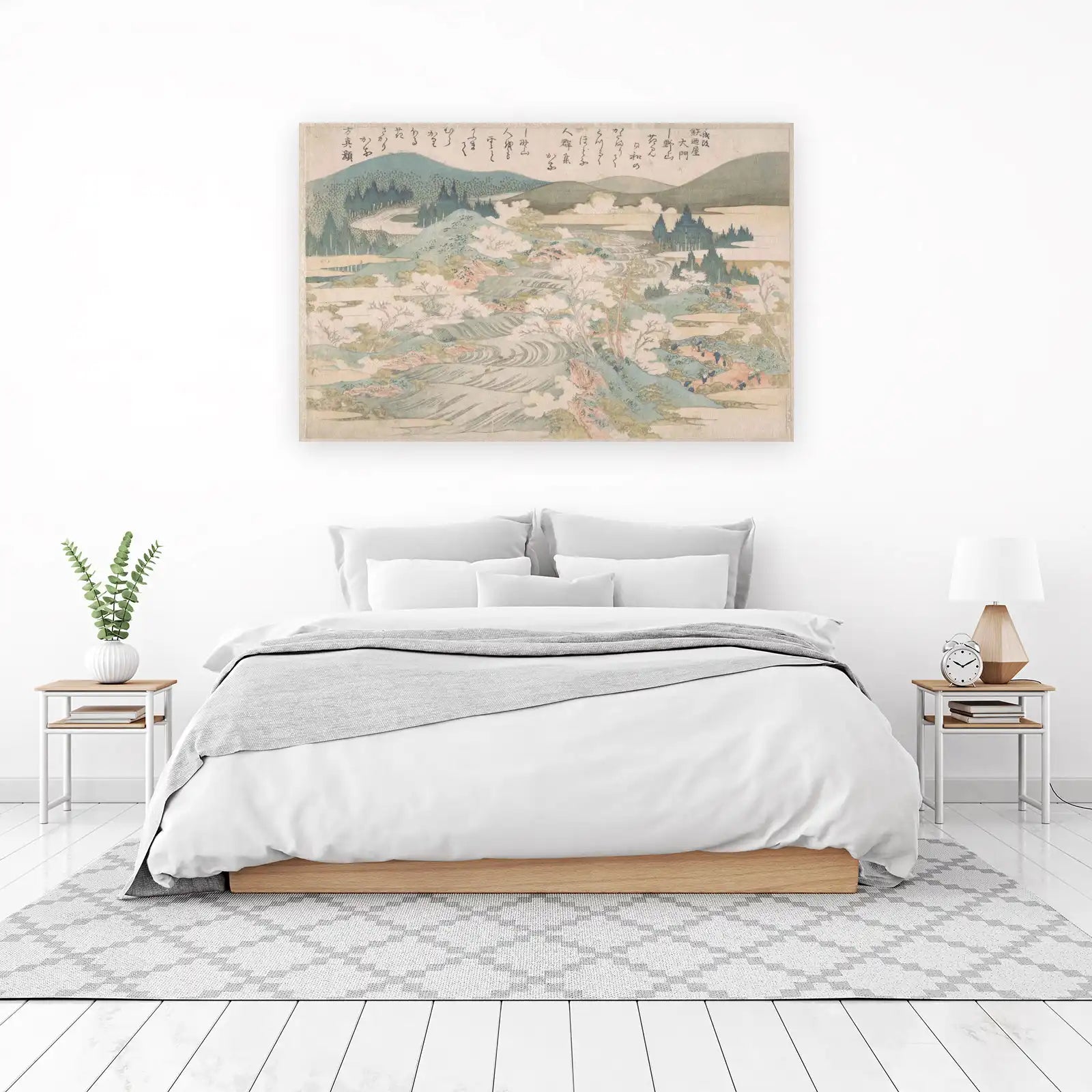 Serene River Landscape Japanese Woodblock Wall Art
