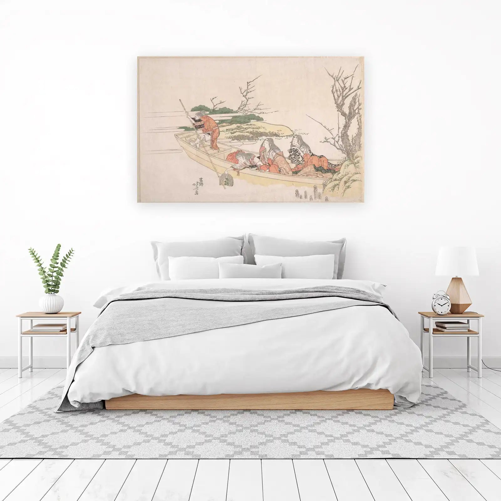 Serene River Voyage Japanese Art Wall Art