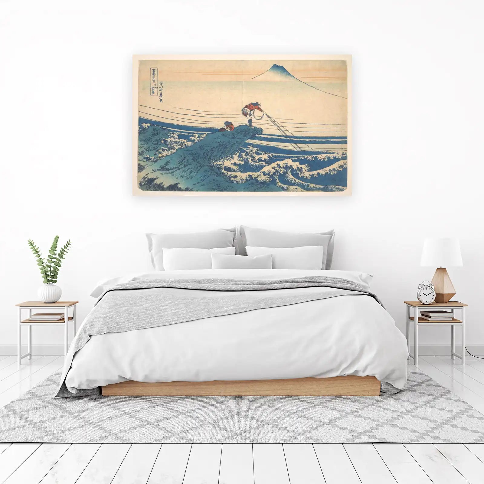 Mount Fuji & Fishermen Wall Art - Japanese Art