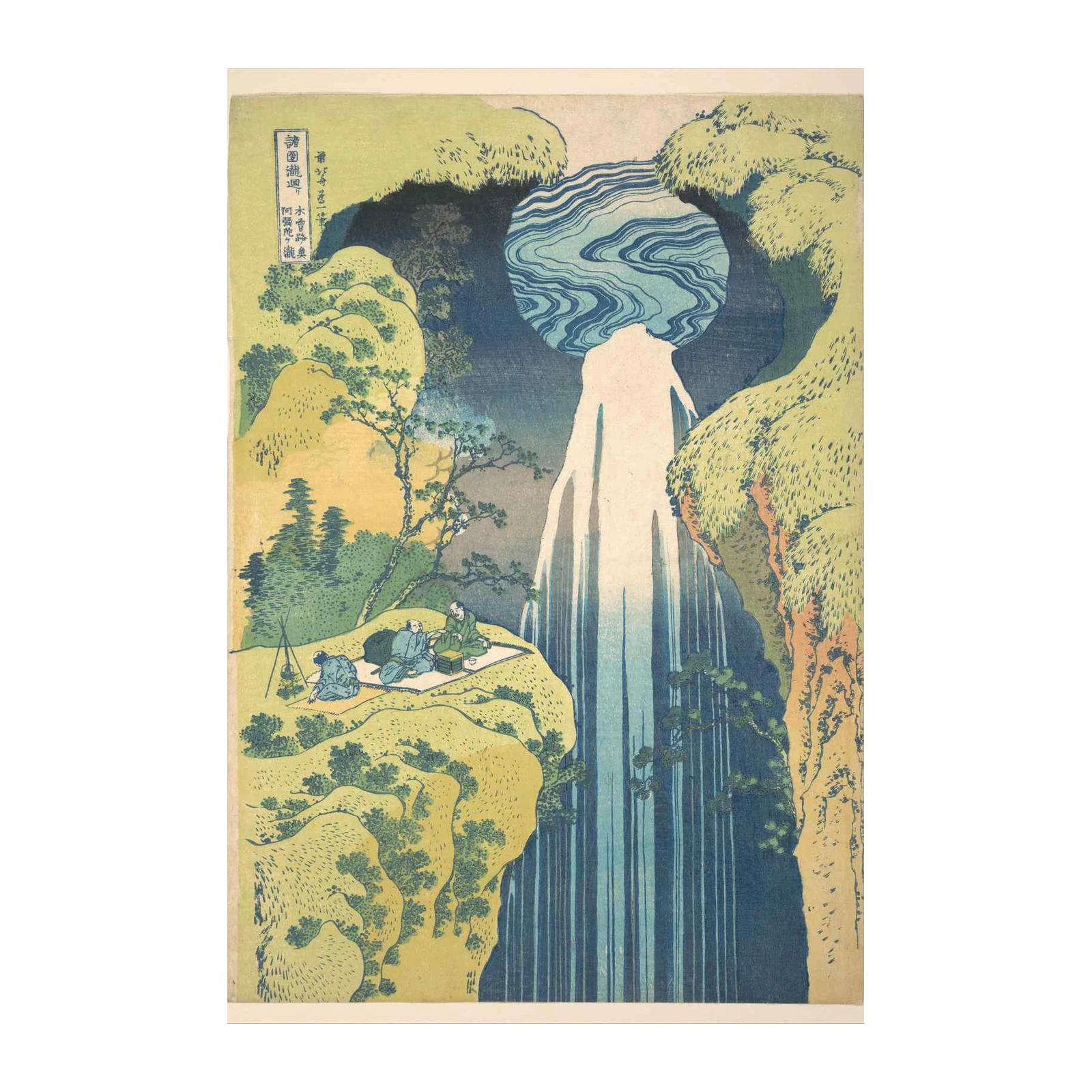 Serene Waterfall Landscape Ukiyo-e Wall Art