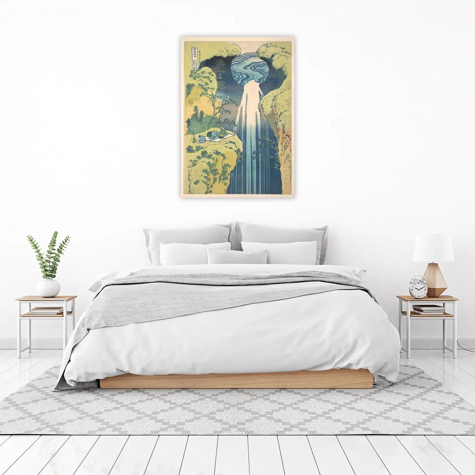 Serene Waterfall Landscape Ukiyo-e Wall Art