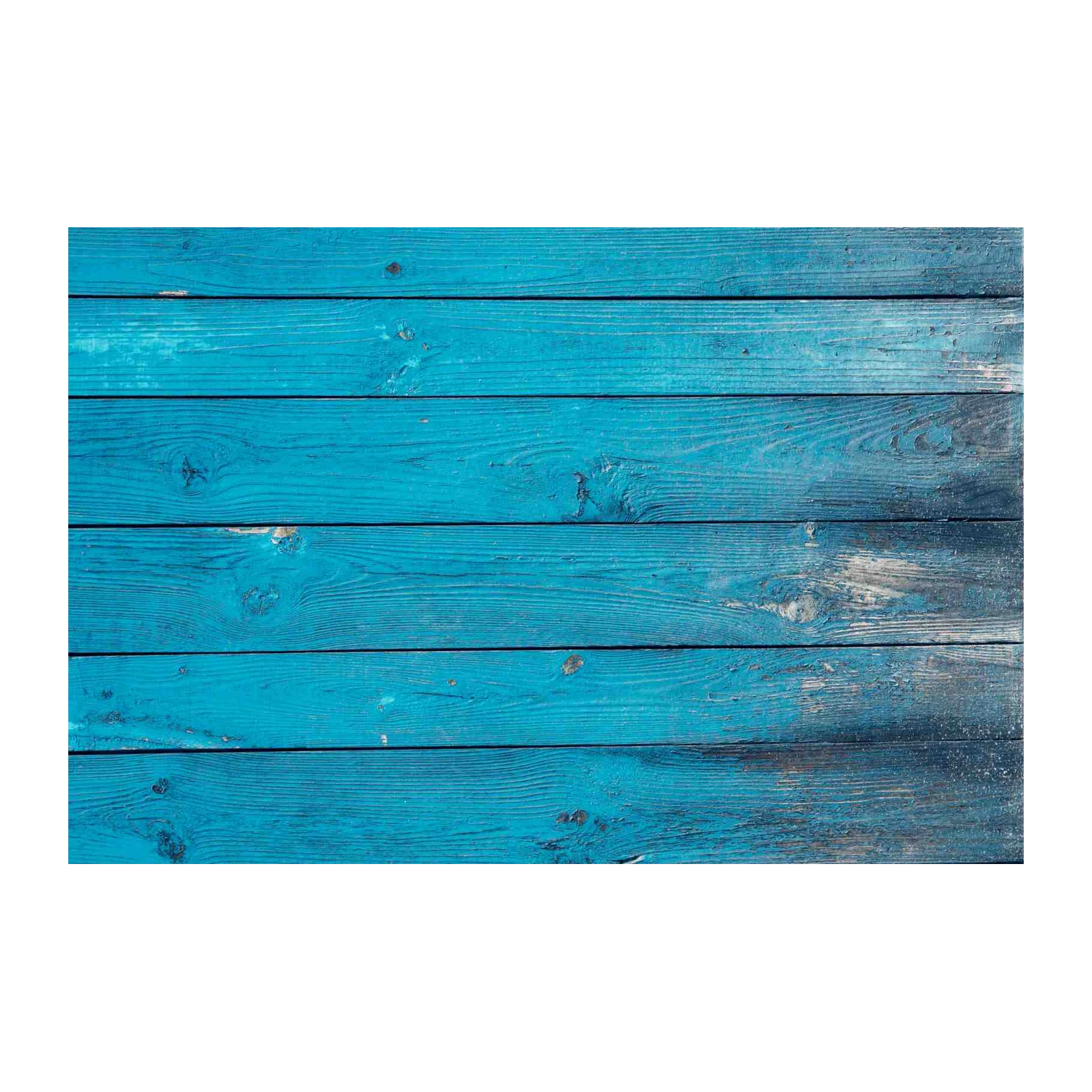 Coastal Turquoise Weathered Wood Wall Art