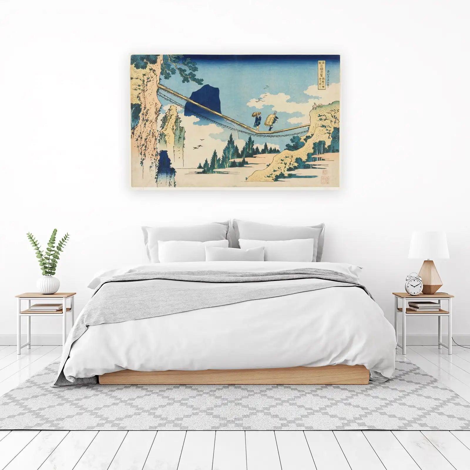 Ancient Japan Mountain Bridge Wall Art