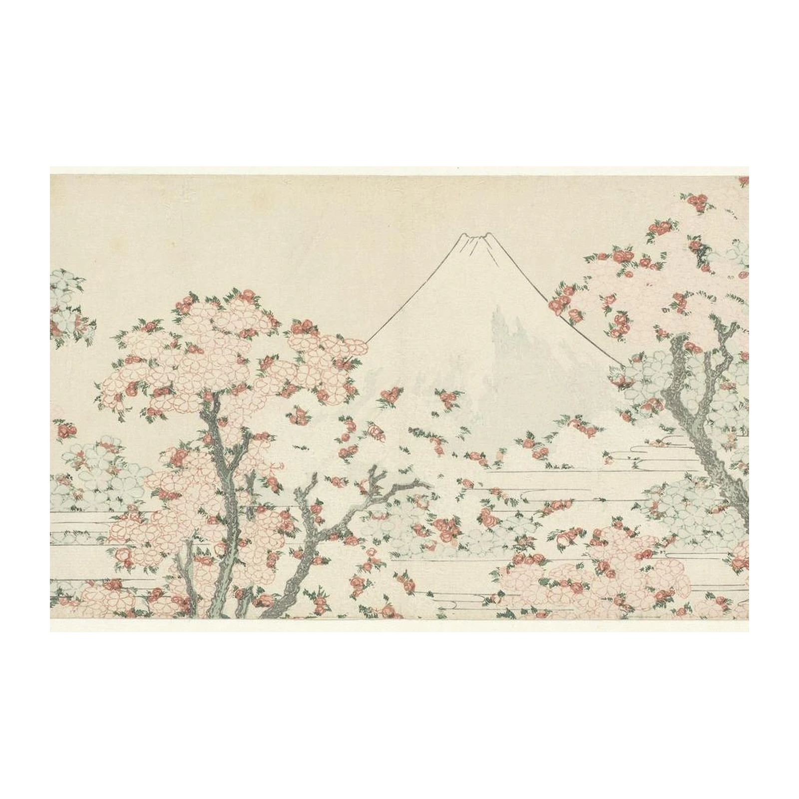 Mount Fuji Cherry Blossom Wall Art