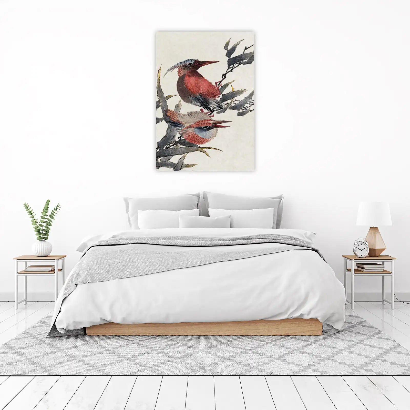 Exotic Birds on Branch Wall Art