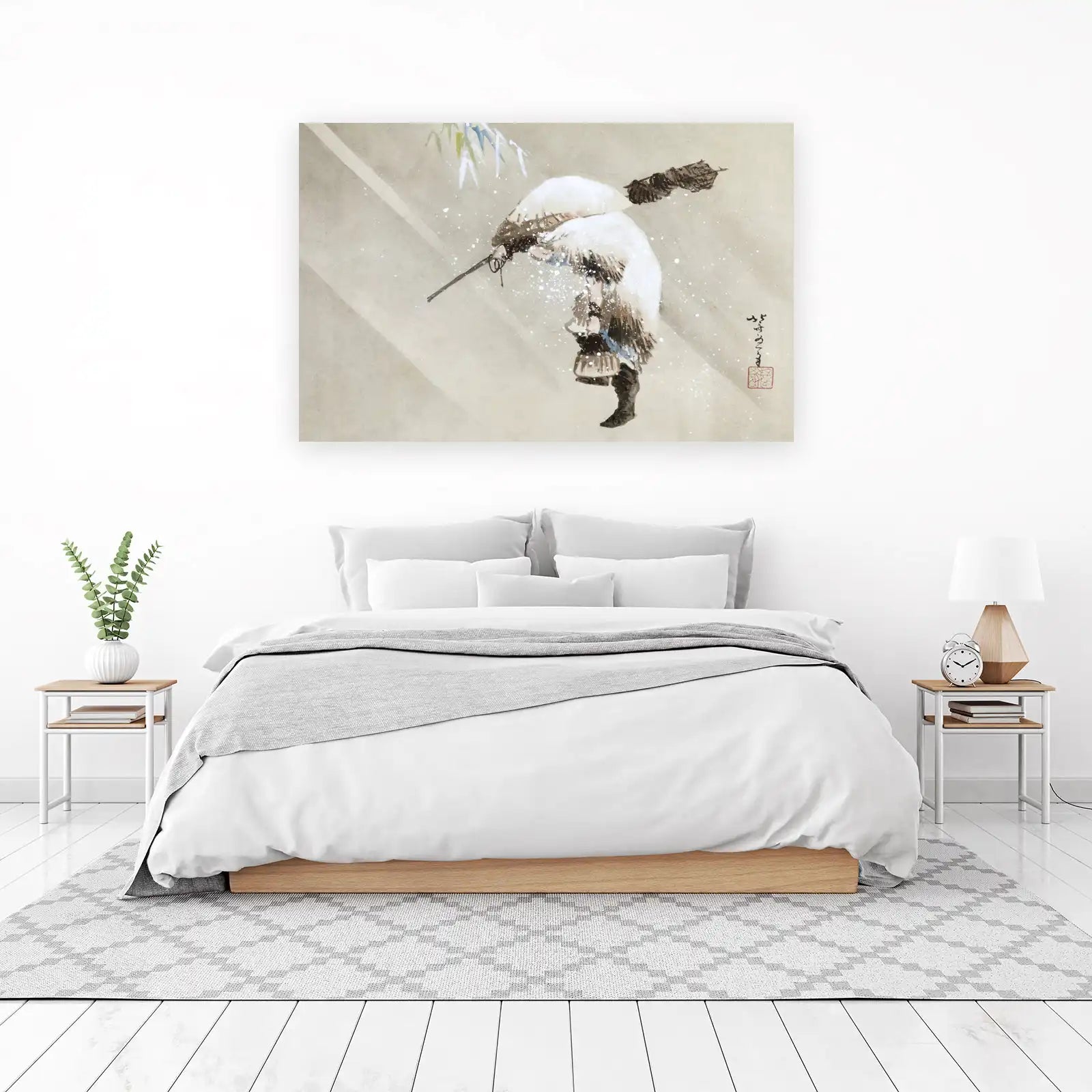 Zen Winter Walker Japanese Art Wall Art