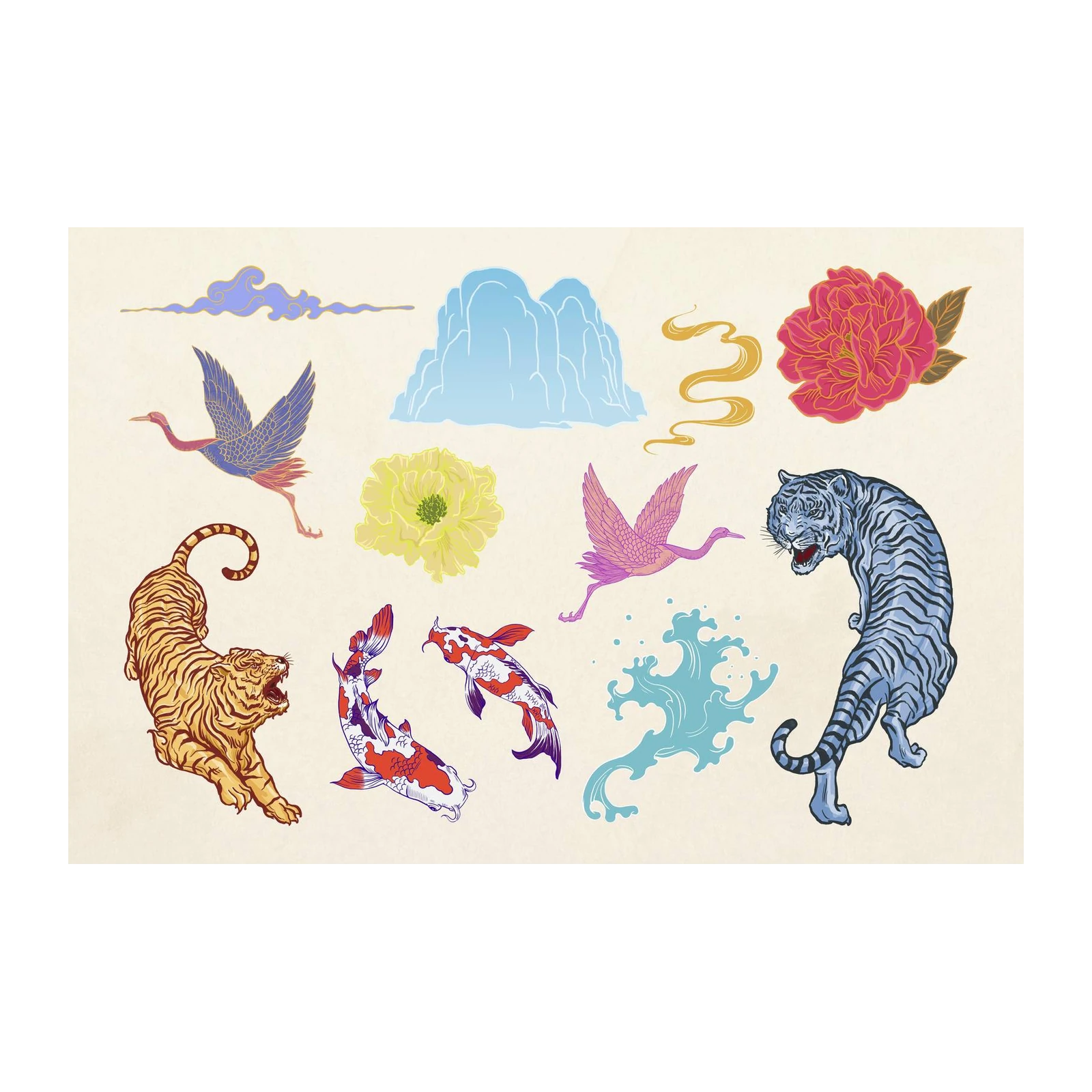 Serene East Asian Wildlife & Nature Wall Art
