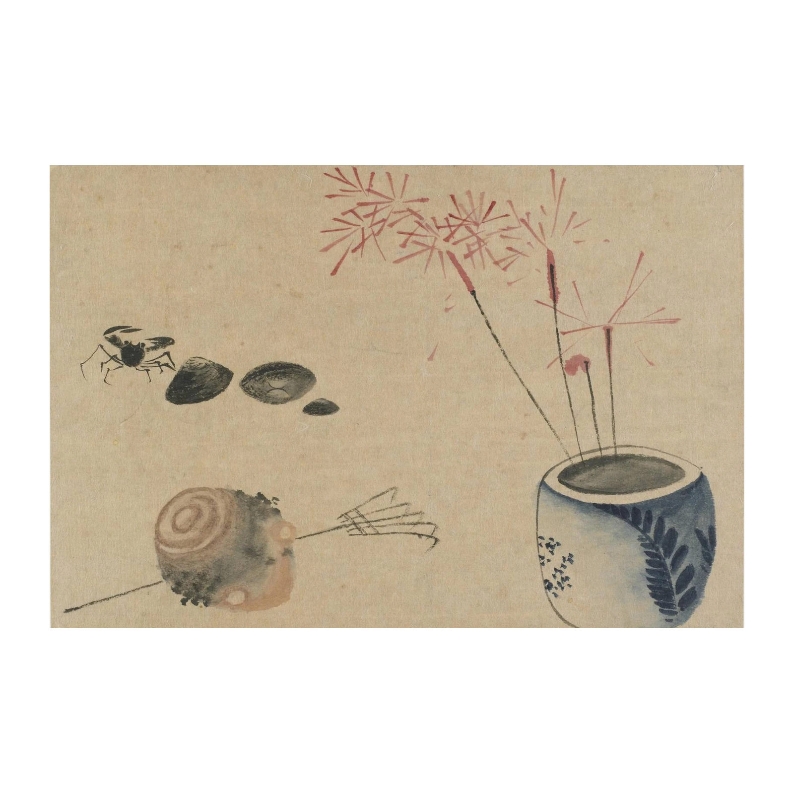 Seaside Still Life Crab & Shells Wall Art