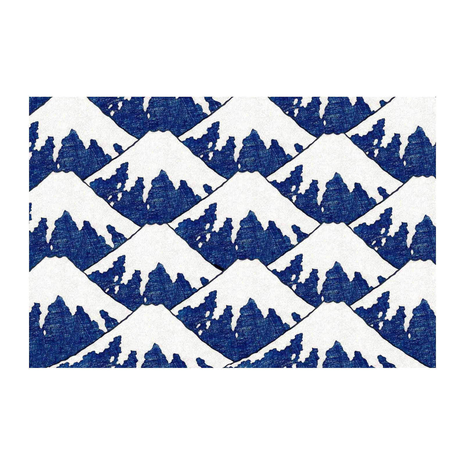 Majestic Blue Mountain Scenery Wall Art
