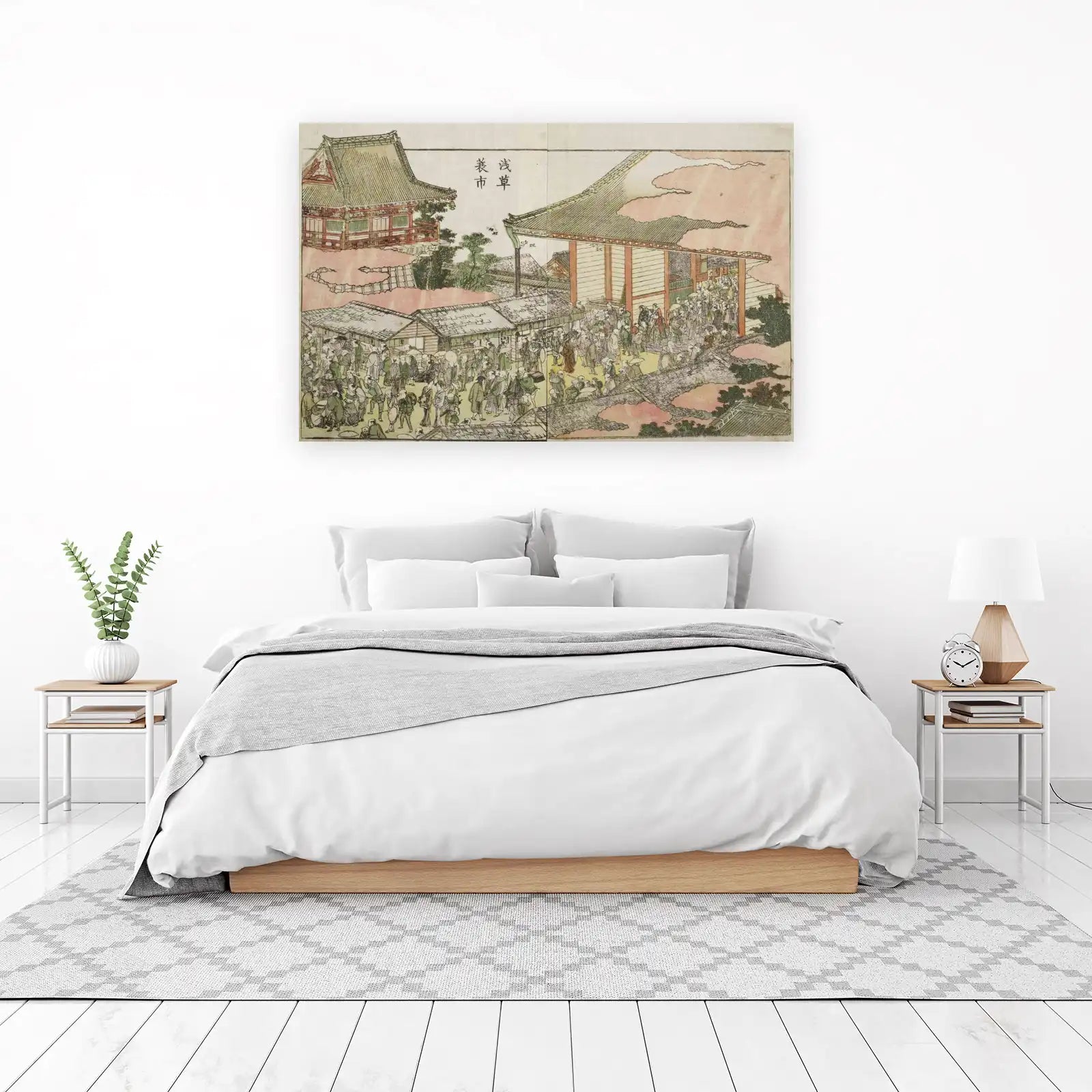 Vintage Japanese Street Scene Wall Art