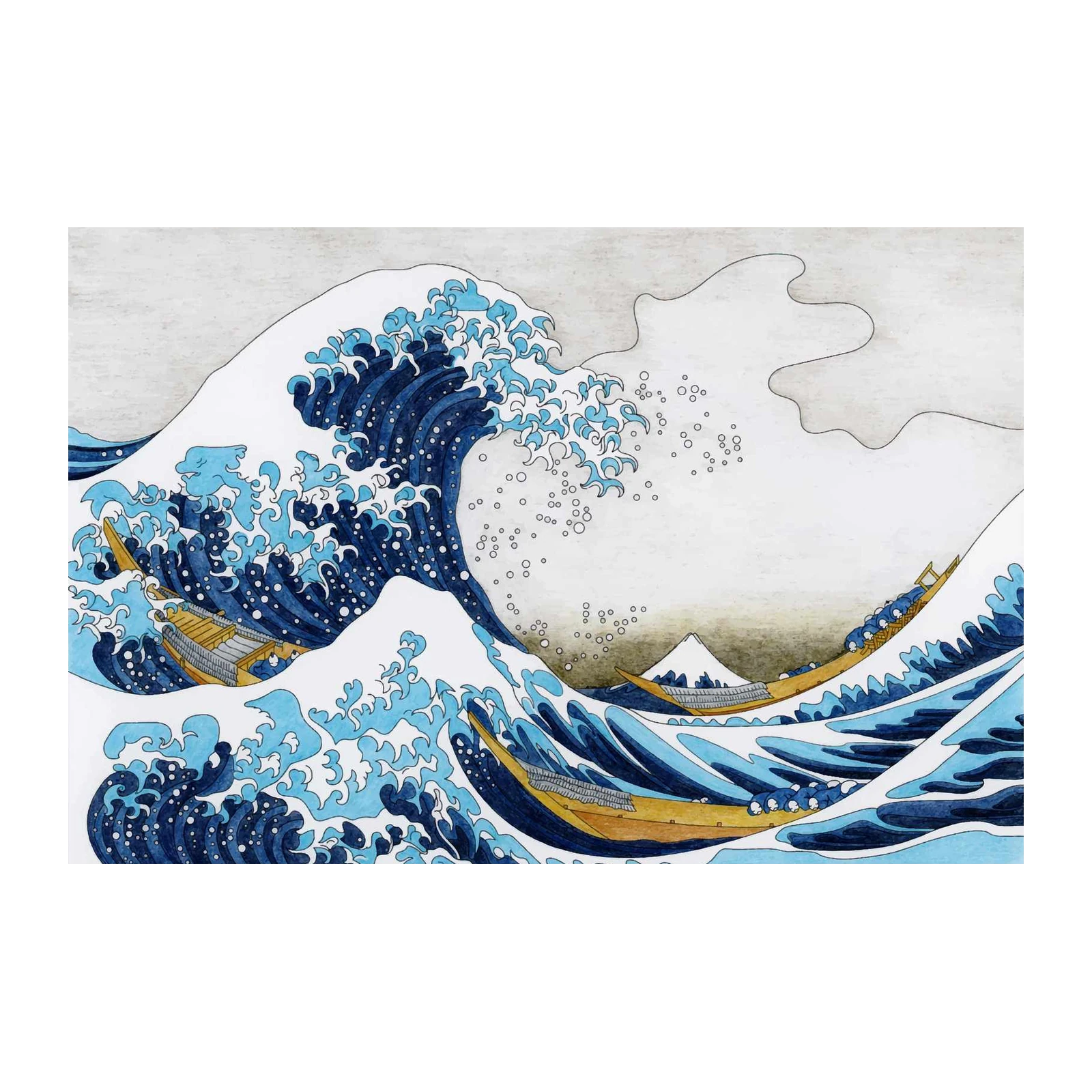 Iconic Wave & Mt. Fuji Wall Art