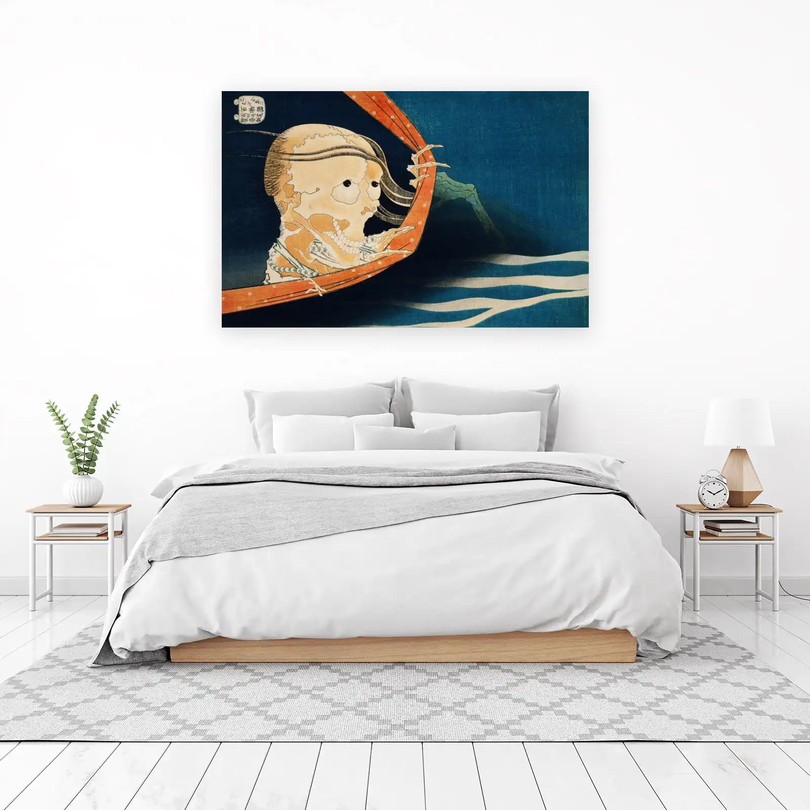 Haunting Beauty Skull Ghost Ukiyo-e Wall Art