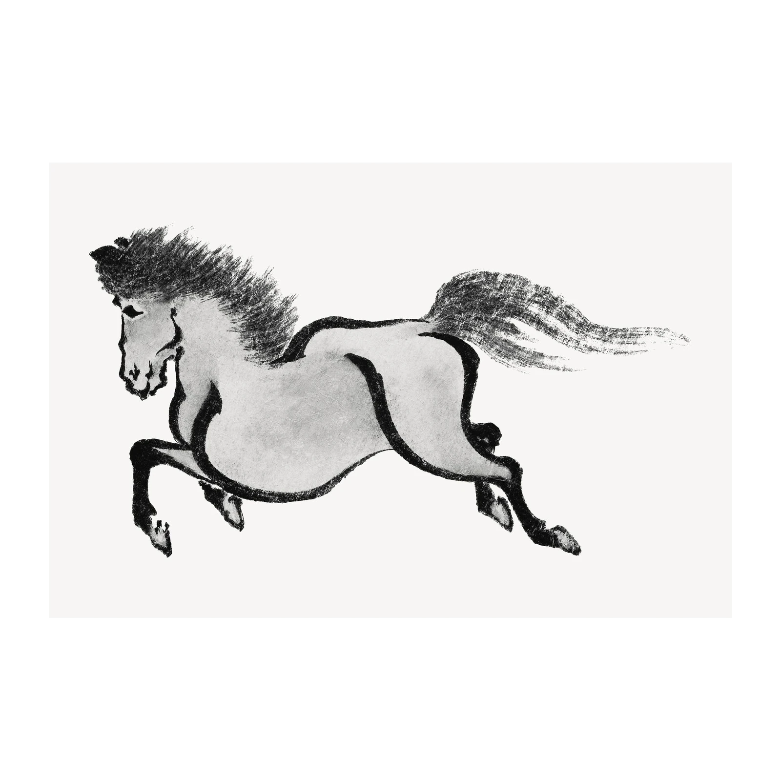 Majestic Running Horse Ink Art Wall Art