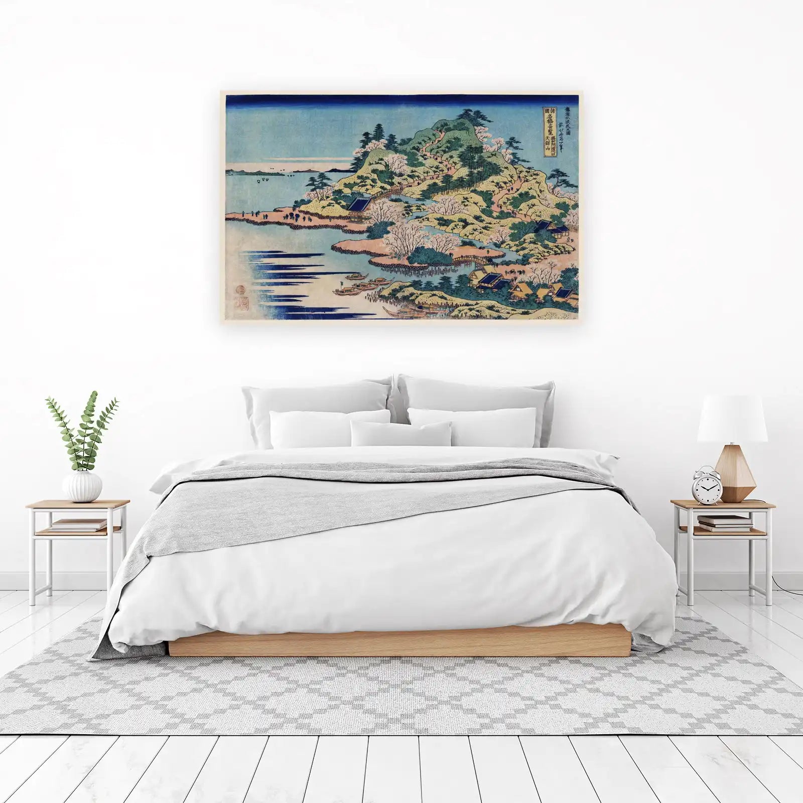 Serene Japanese Landscape Cherry Blossom Wall Art