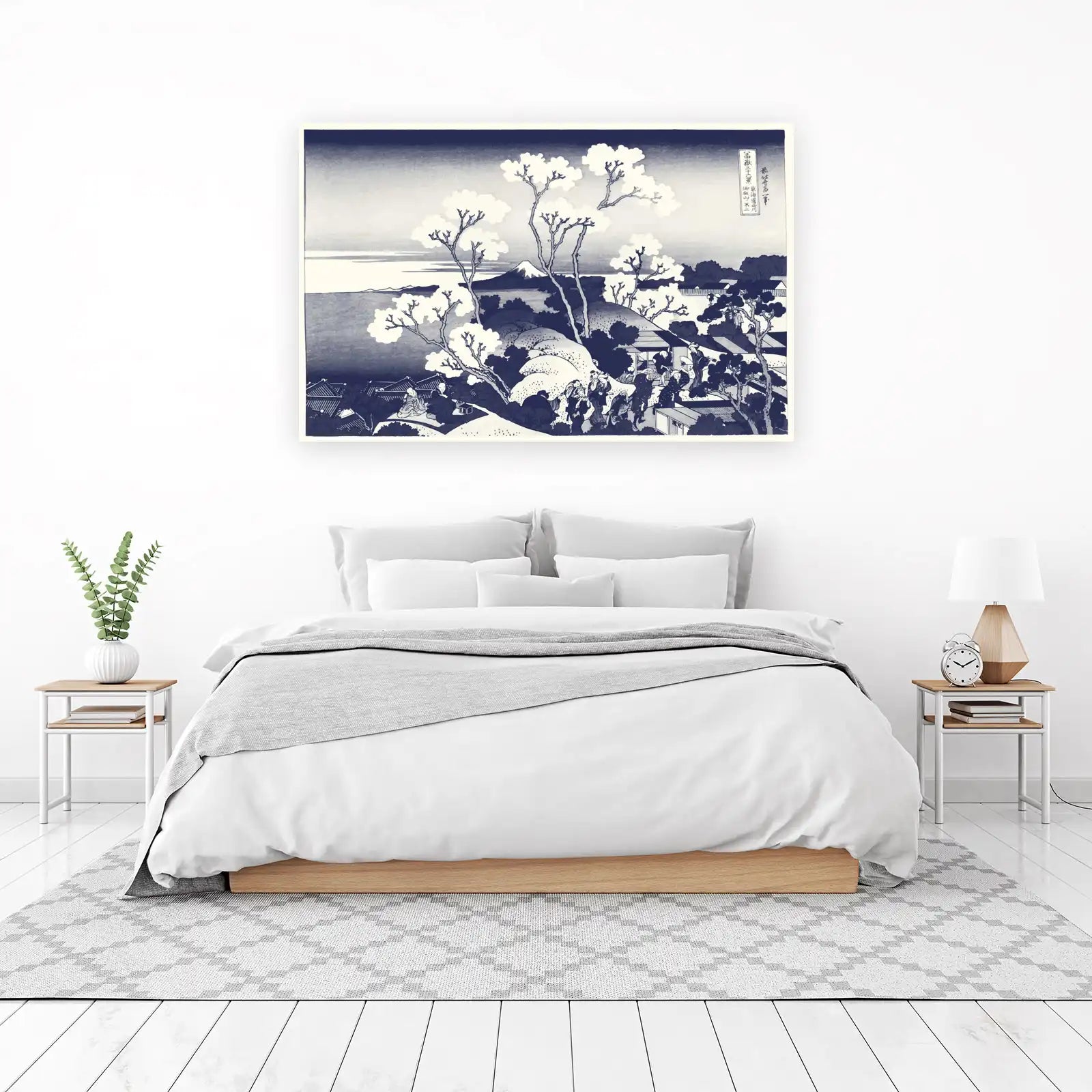 Serene Fuji Landscape with Figures Wall Art