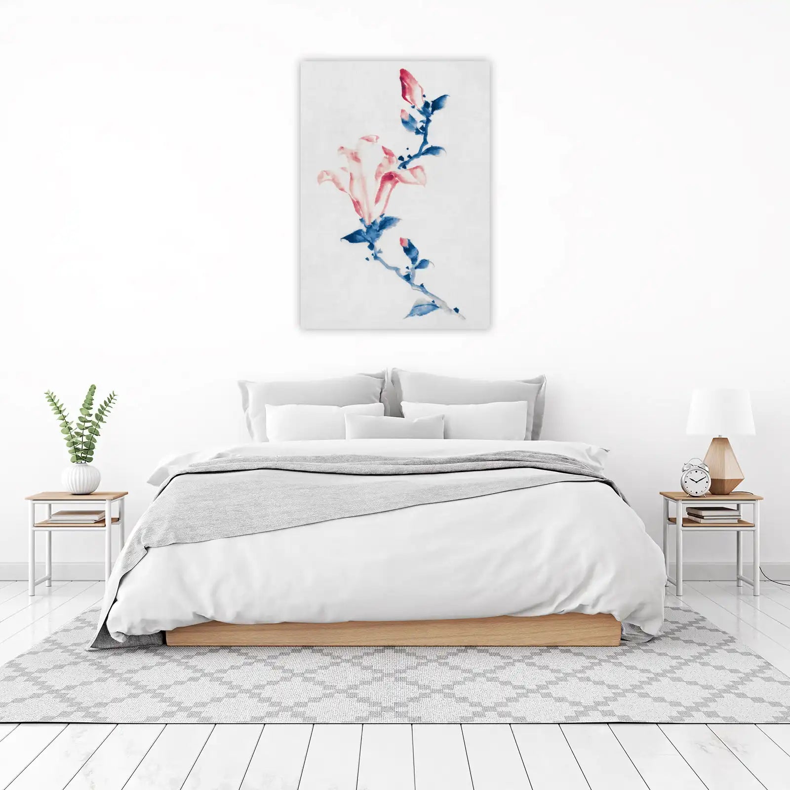 Serene Blossom Watercolor Wall Art Wall Art