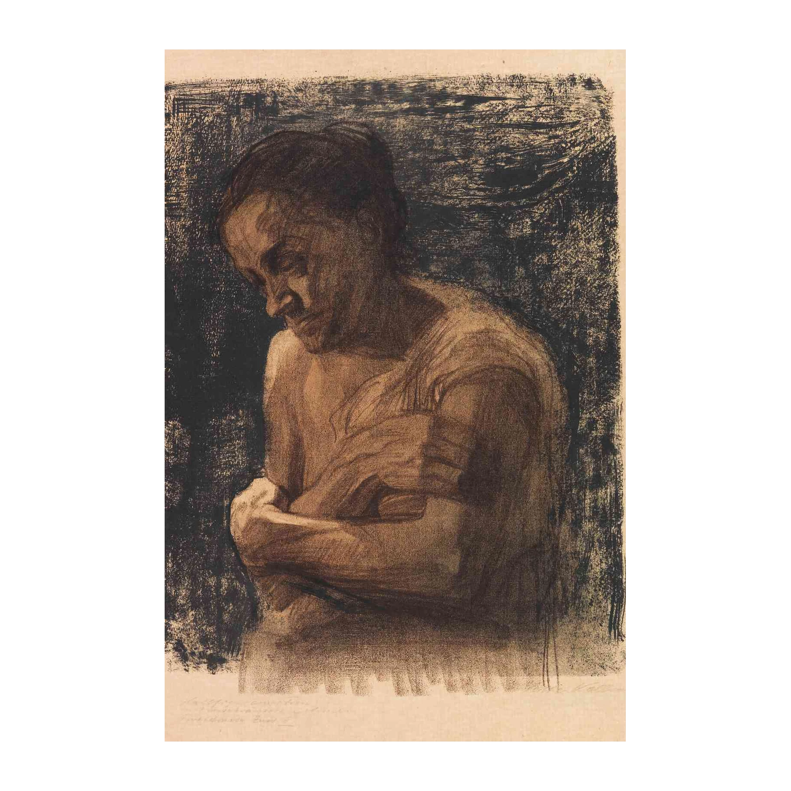 Melancholy Woman Portrait Wall Art