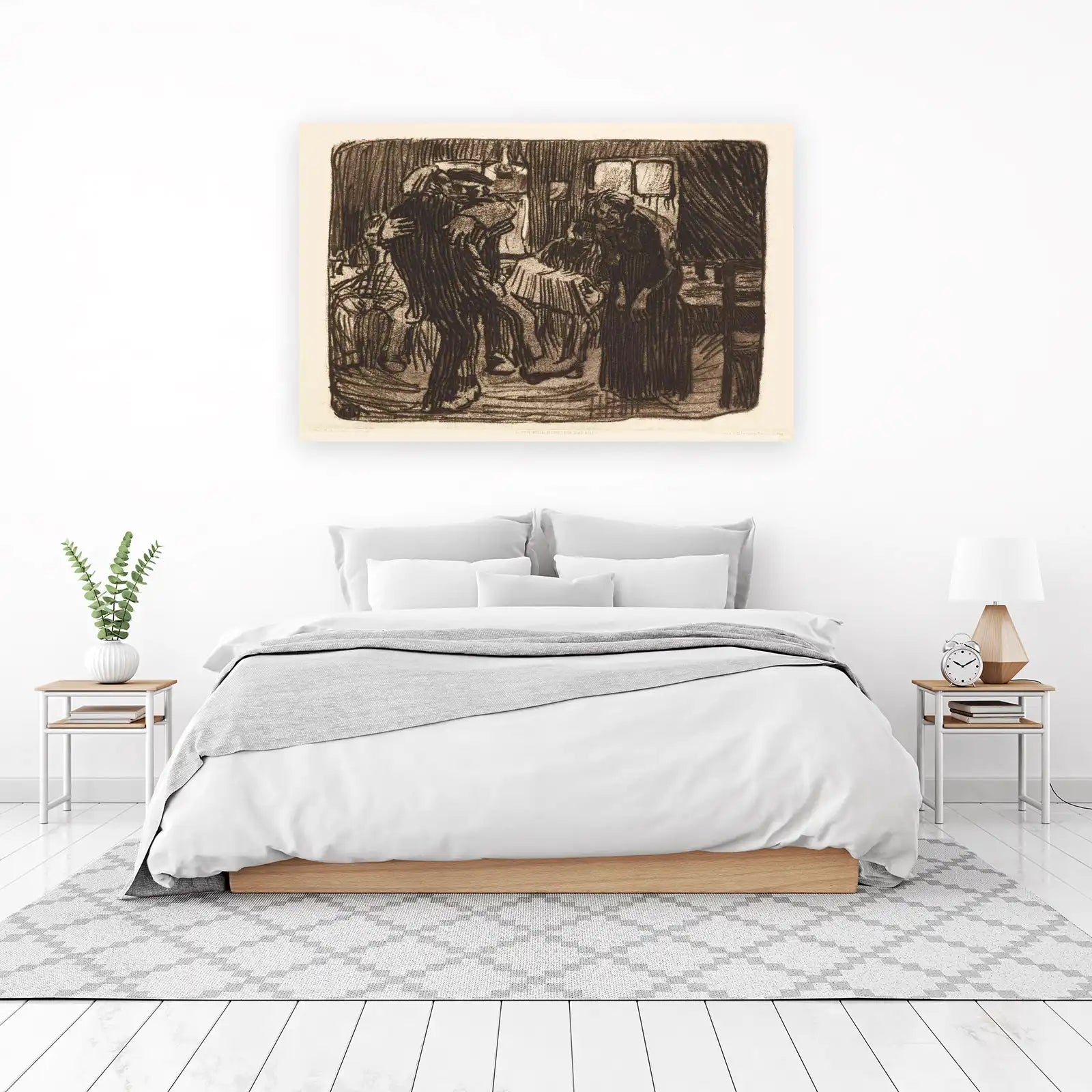 Emotional Embrace Family Scene Wall Art