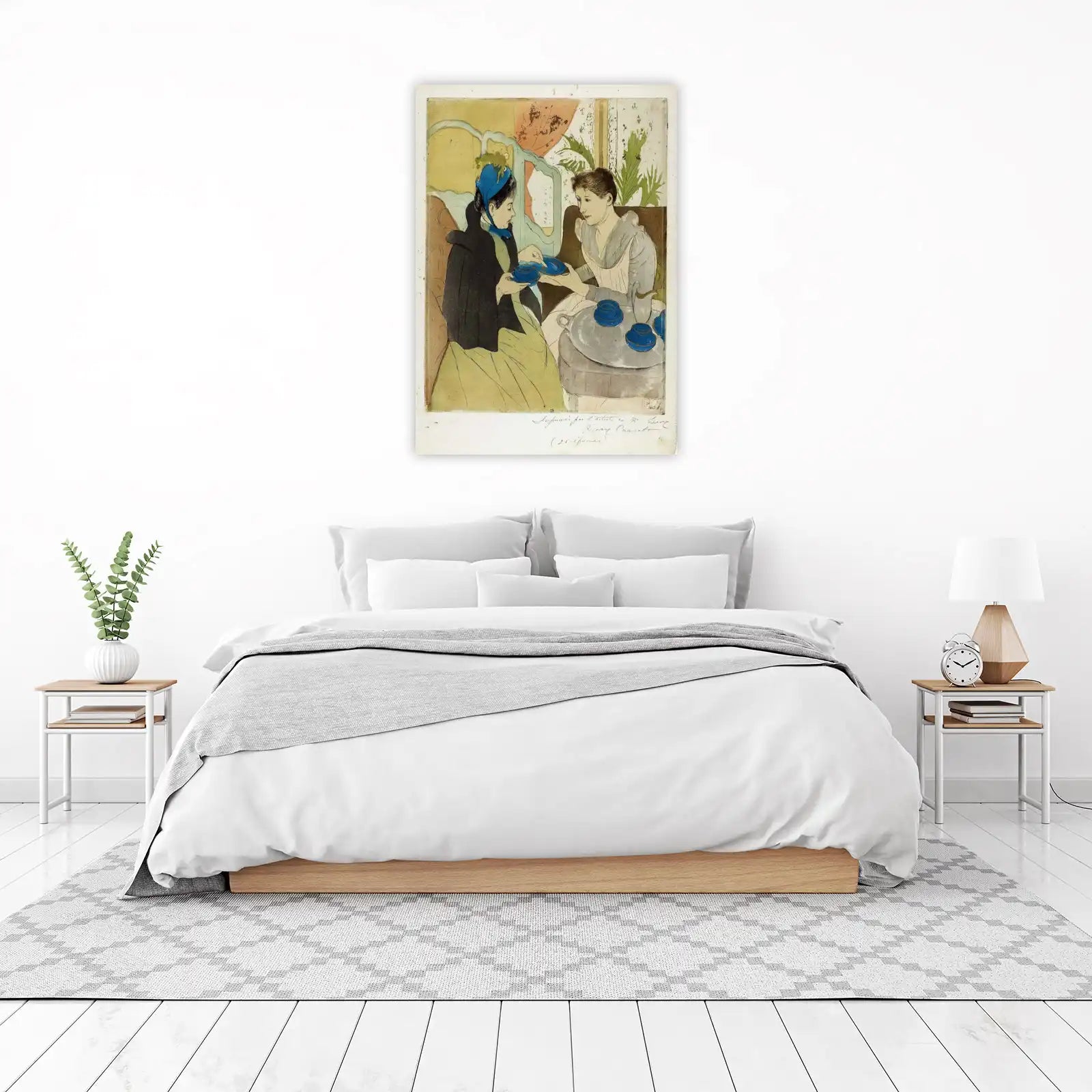 Vintage Tea Time Scene Wall Art