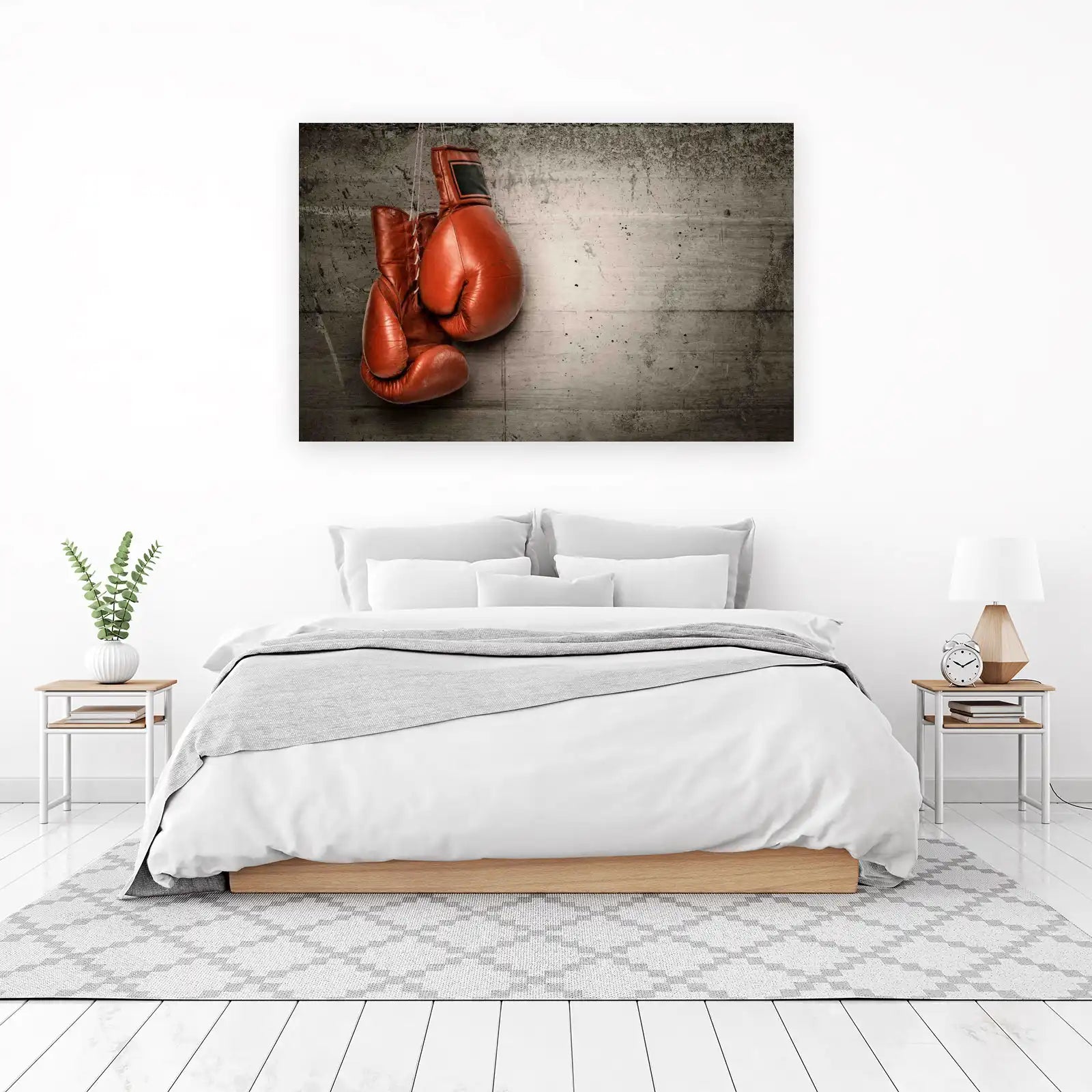 Vintage Boxing Gloves Wall Art - Motivational Gym Art