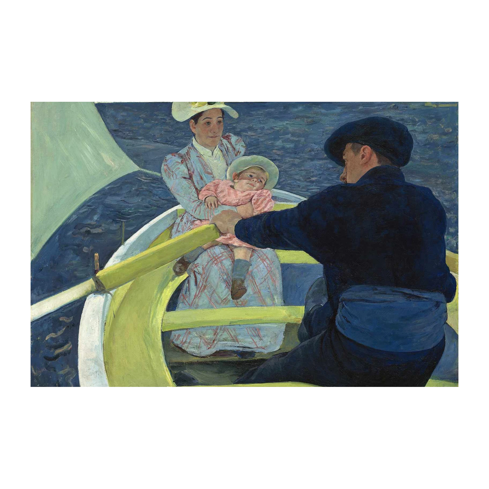 Impressionist Sailboat Family Nautical Scene Wall Art