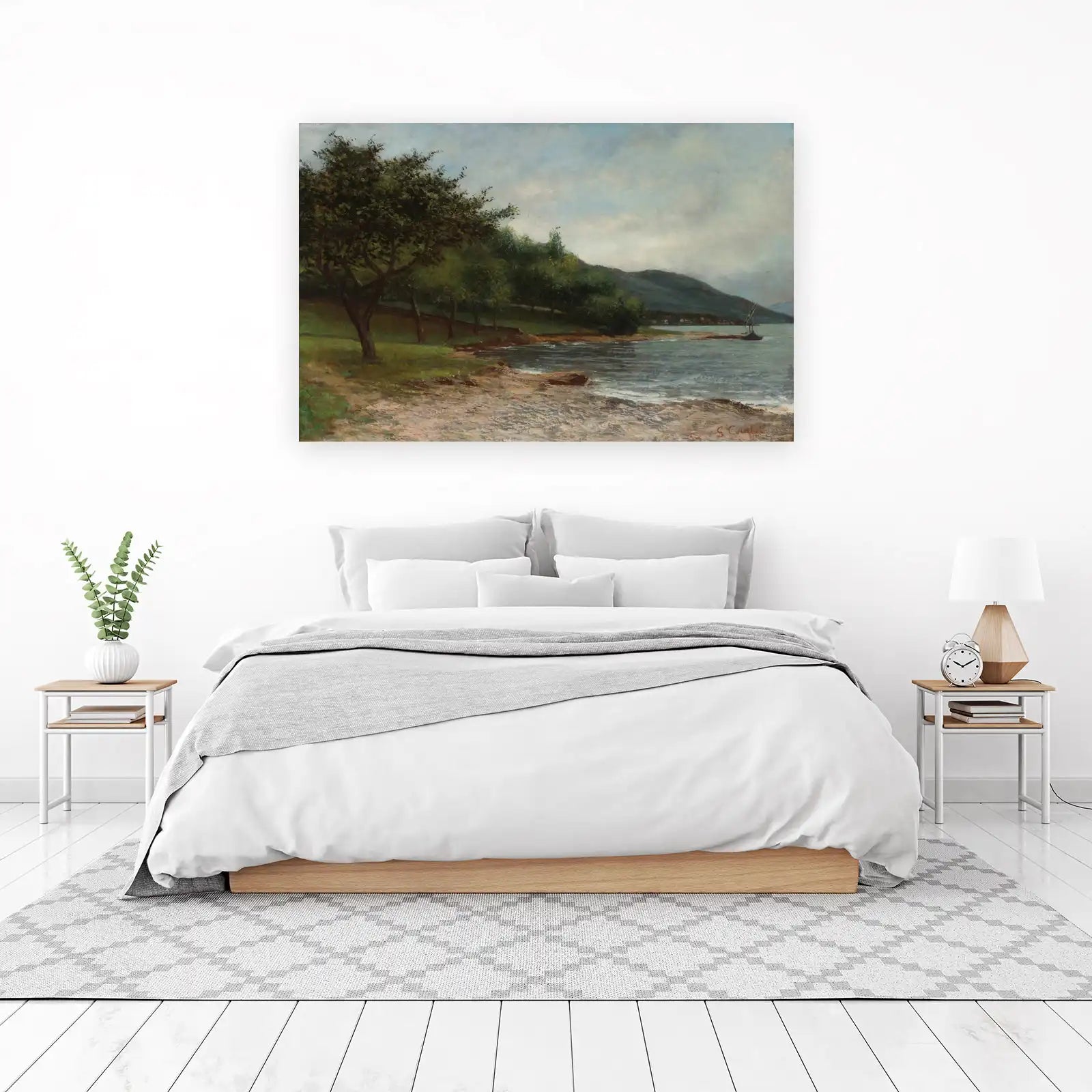 Tranquil Lakeside Landscape Wall Art