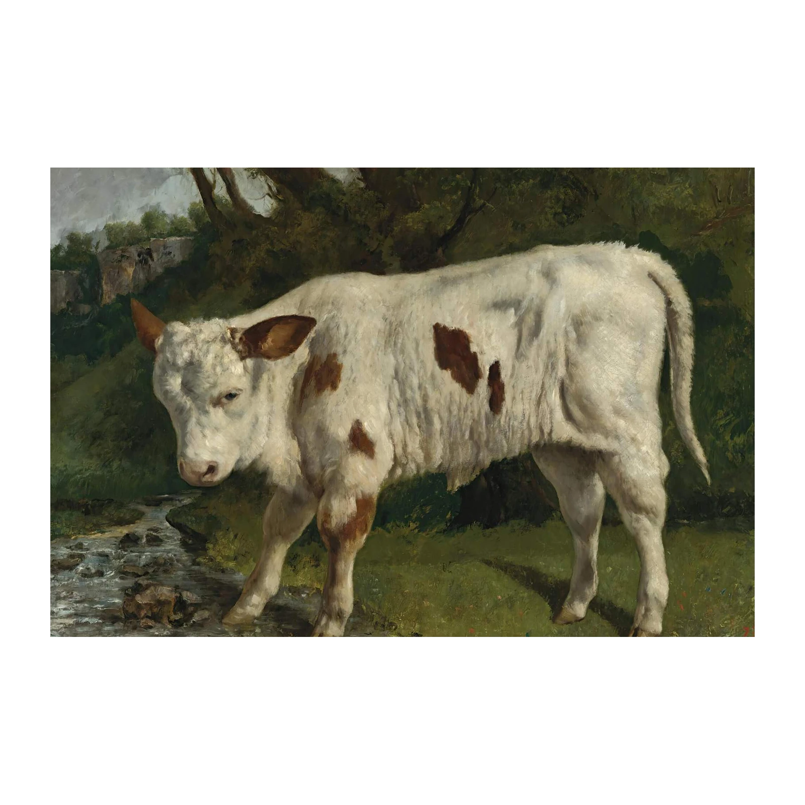 Pastoral Bull Landscape Wall Art